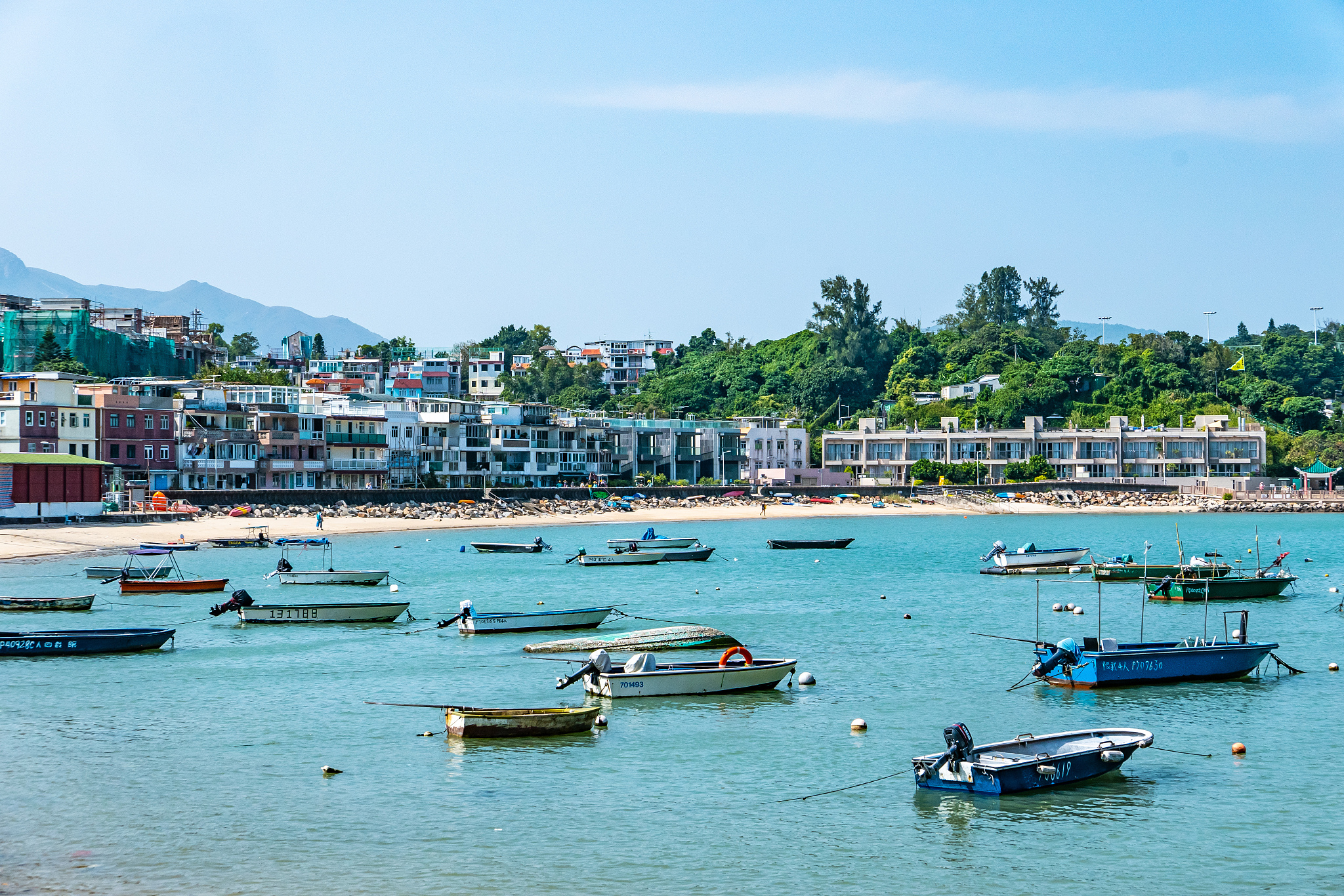 view of peng chau island in hong kong