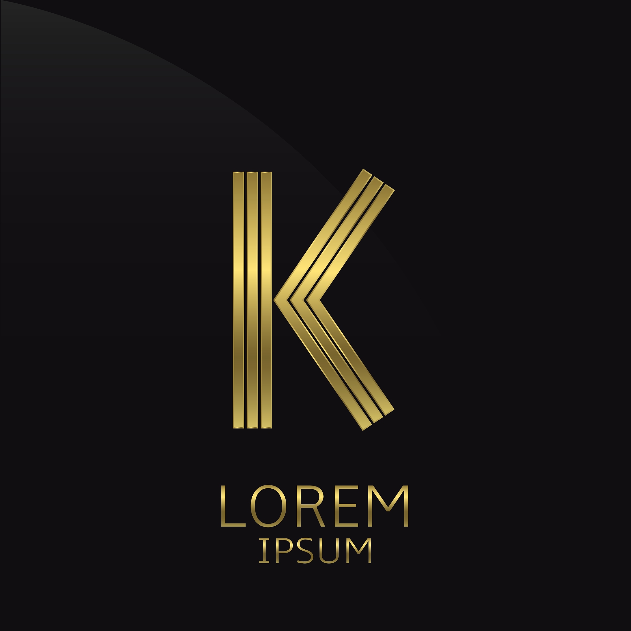golden k letter