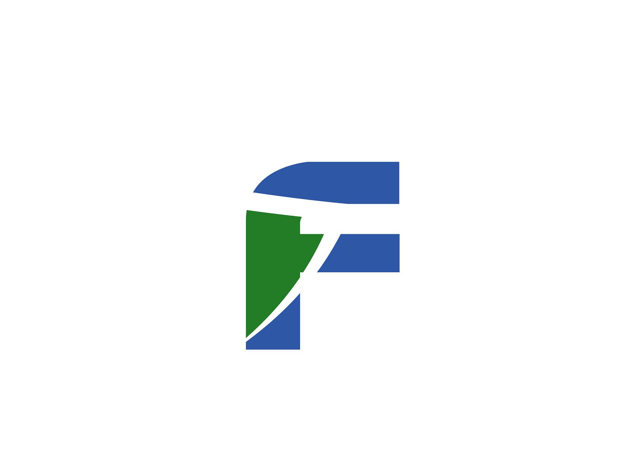 abstract letter f logo
