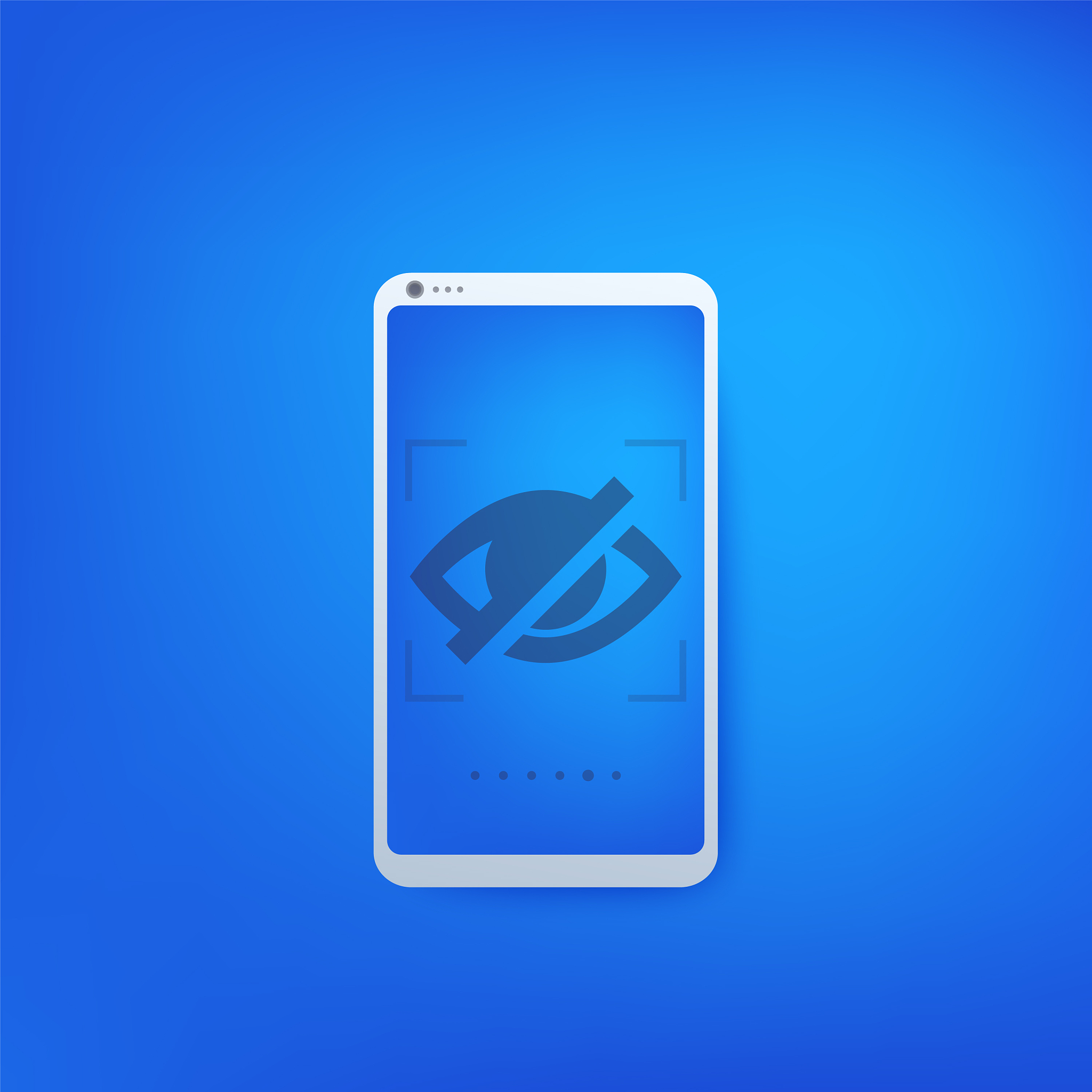 hidden icon on smartphone screen