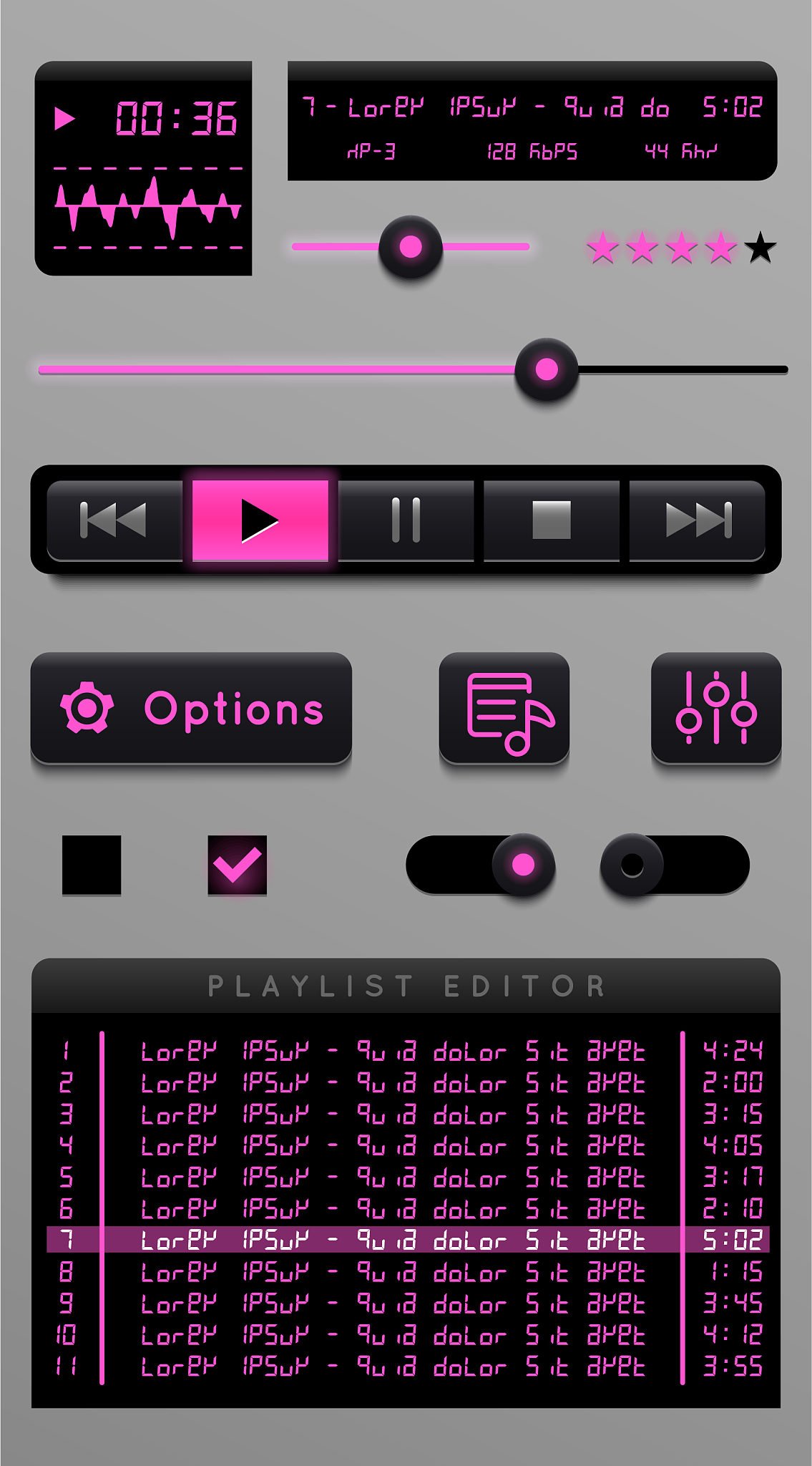 audio player template