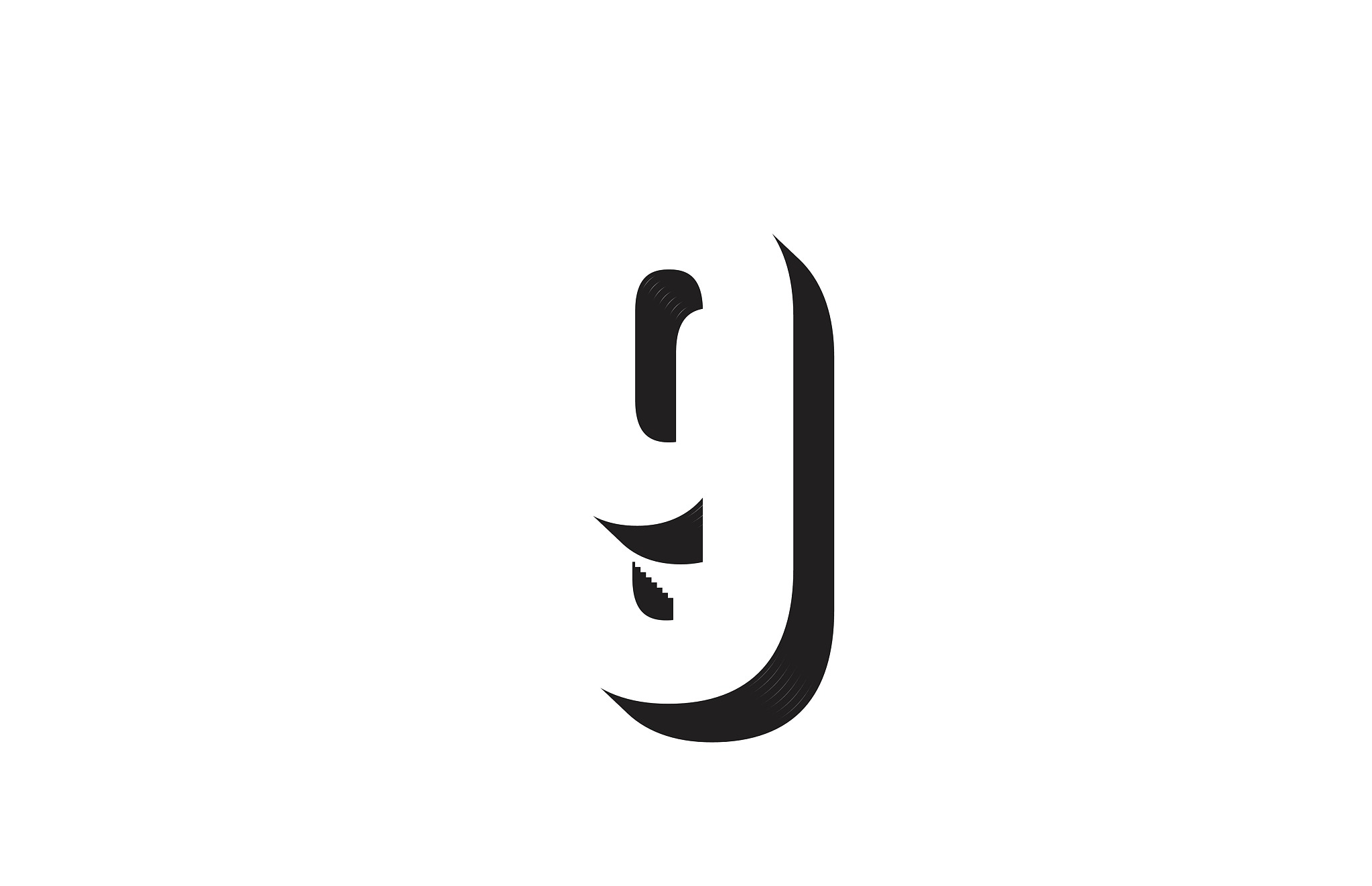 black and white 9 number logo icon design