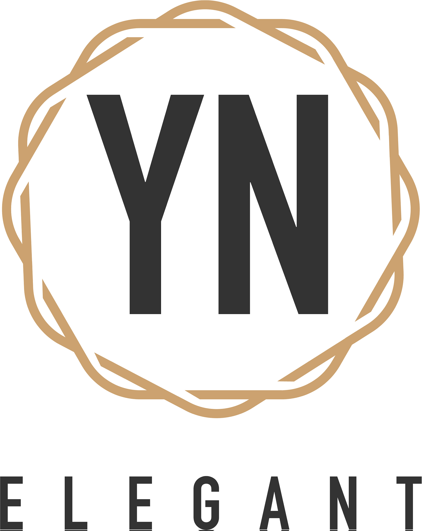 initial letter yn luxurious minimalist elegant