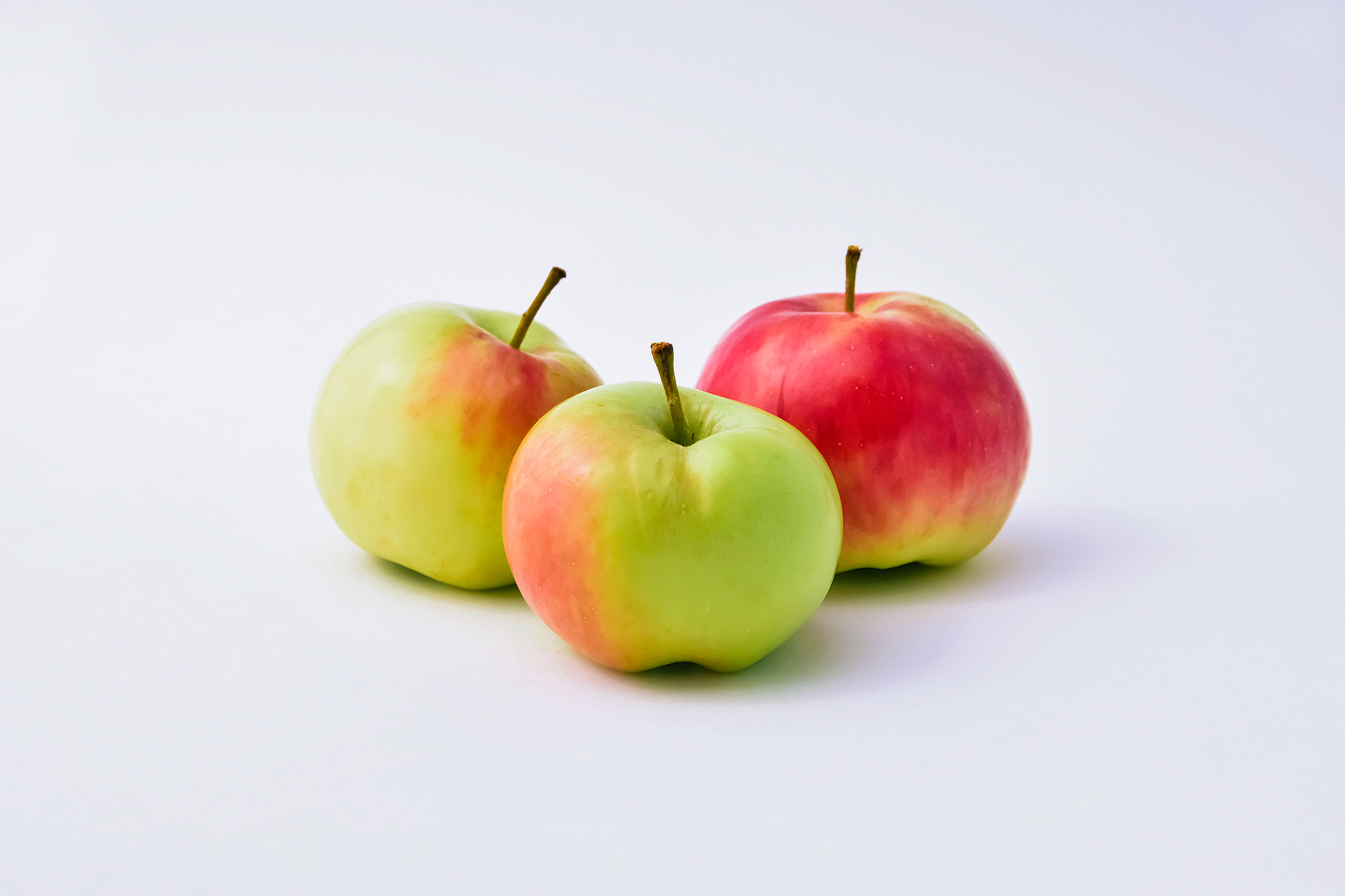 fresh beautiful apples on white background