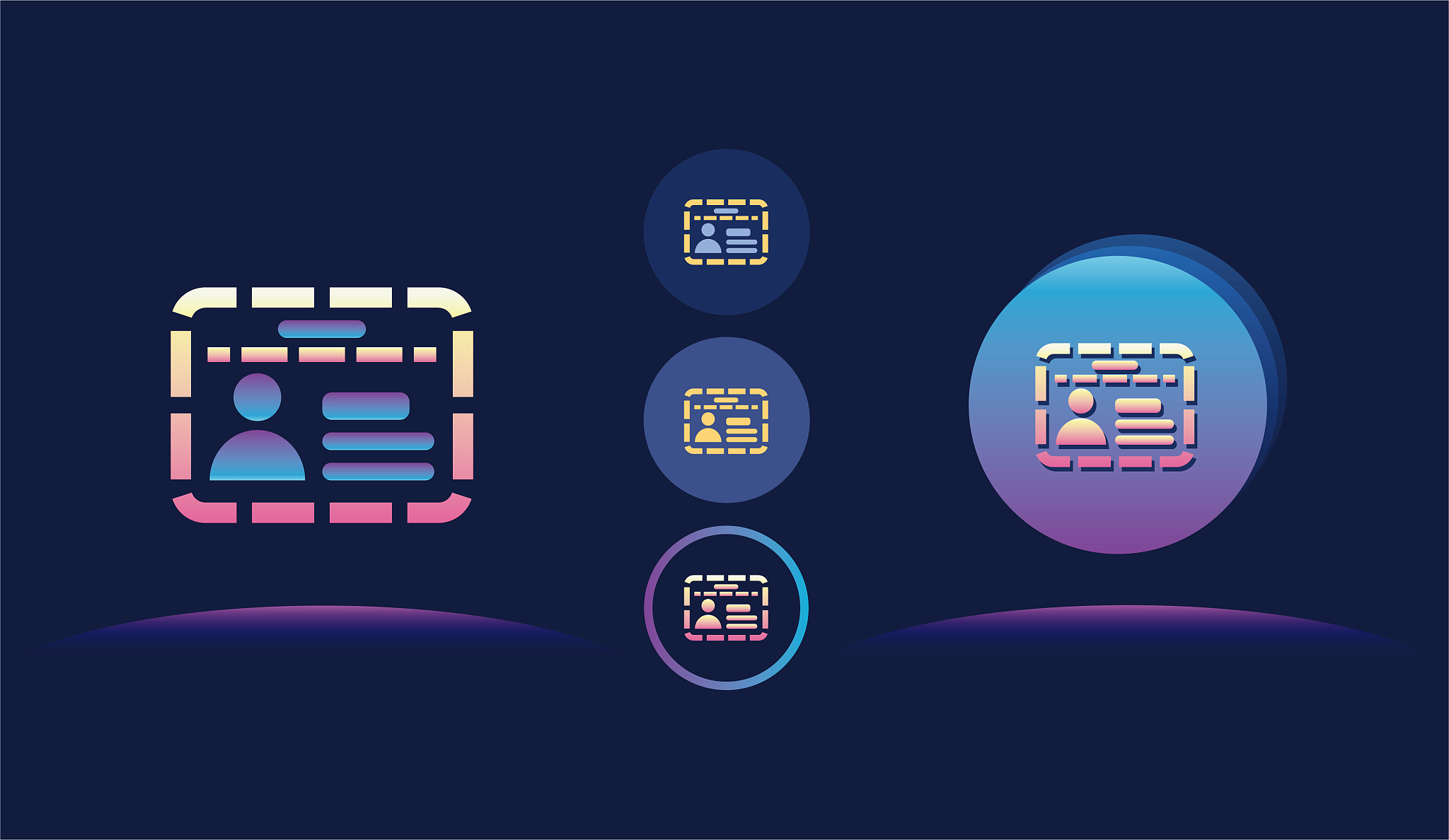 id card, icon illustration.