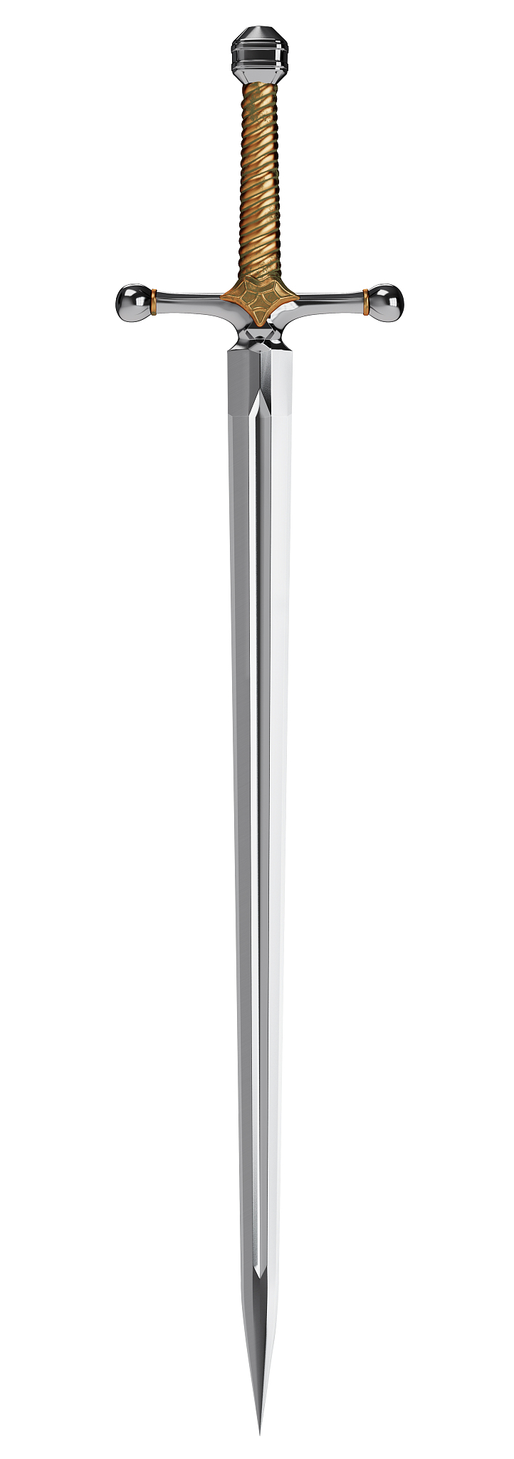 fantasy sword on white background