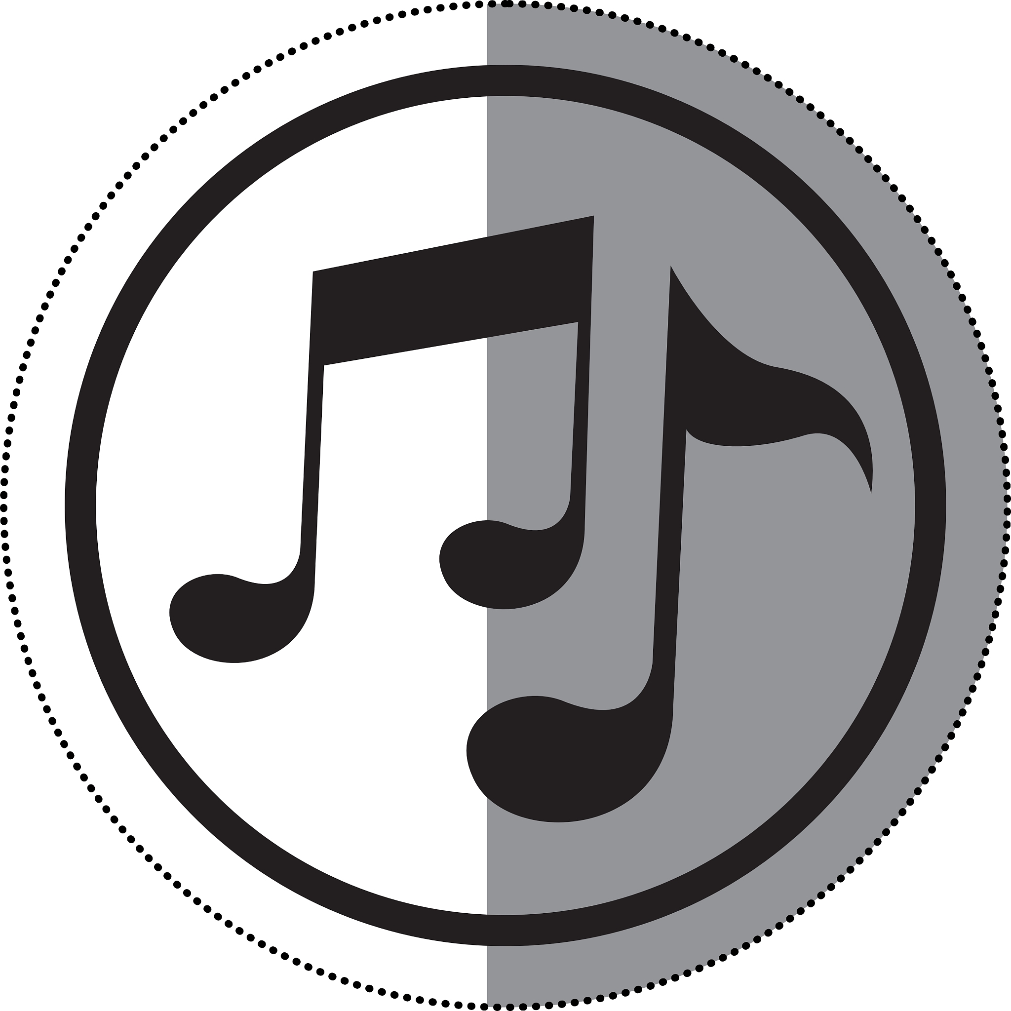 isolated music note design