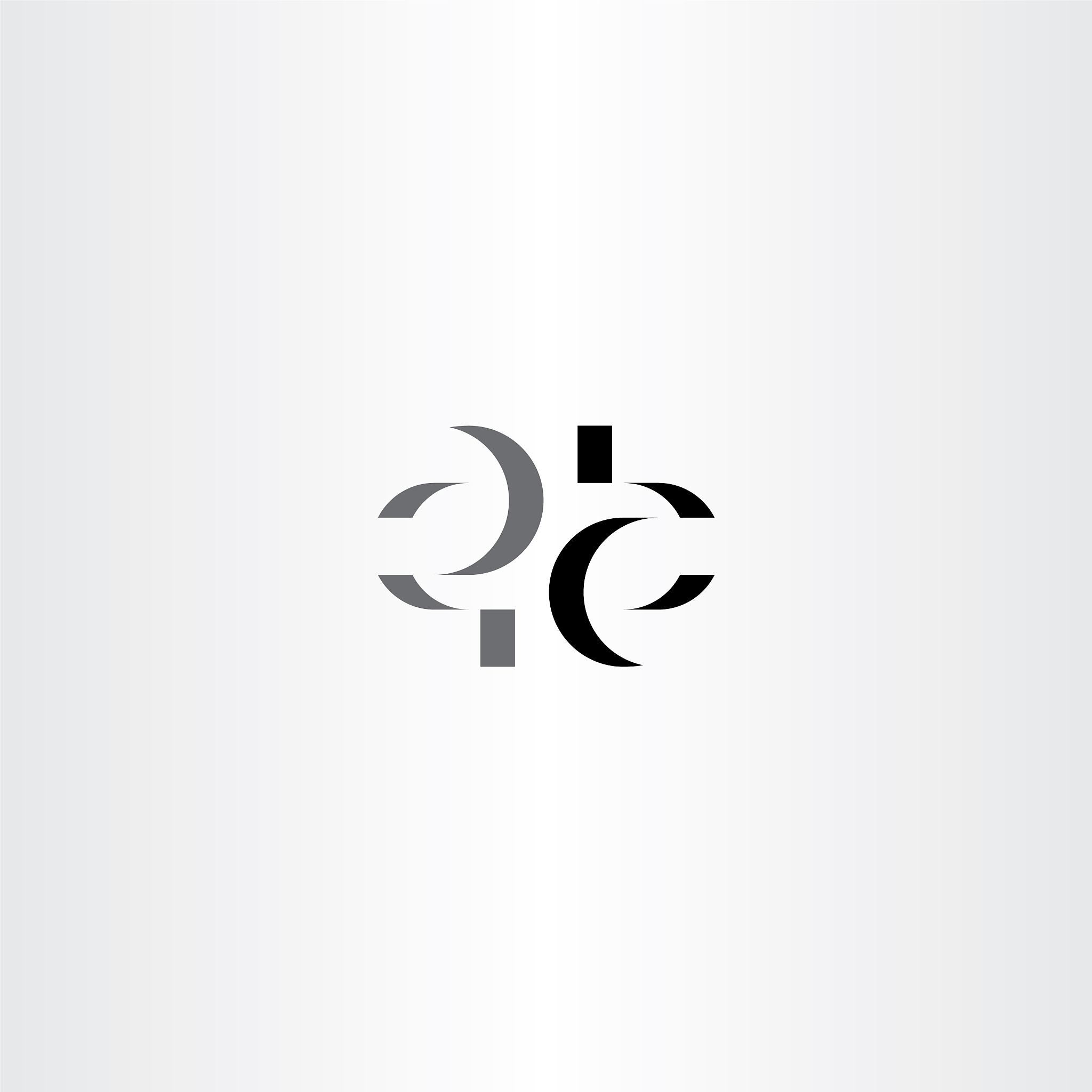 letter e and a stylized logo symbol icon
