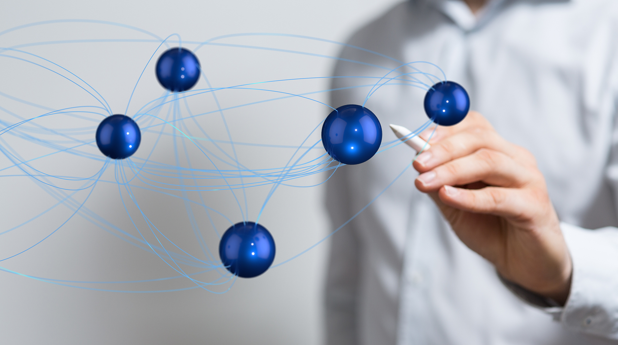 business network people in hand