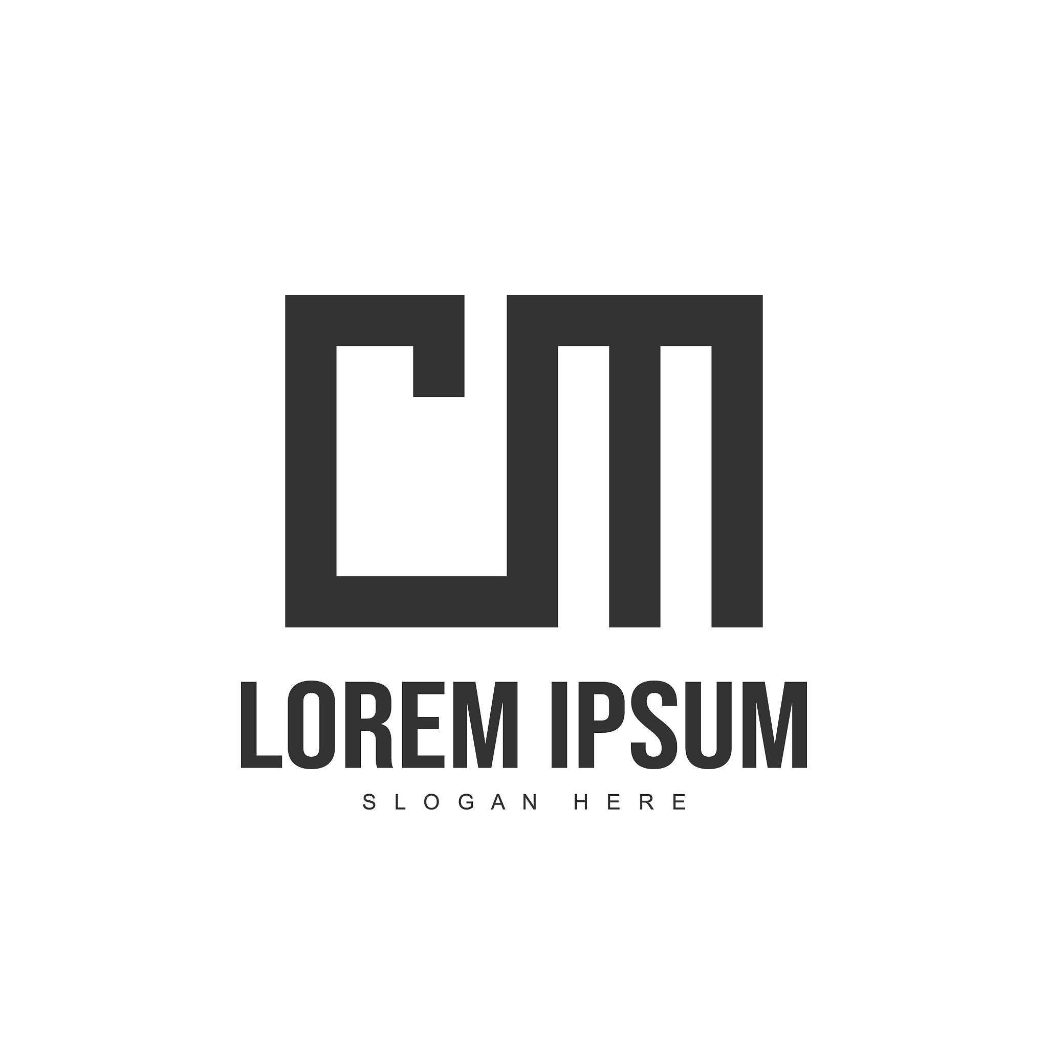 cm letter logo design initial letter logo template