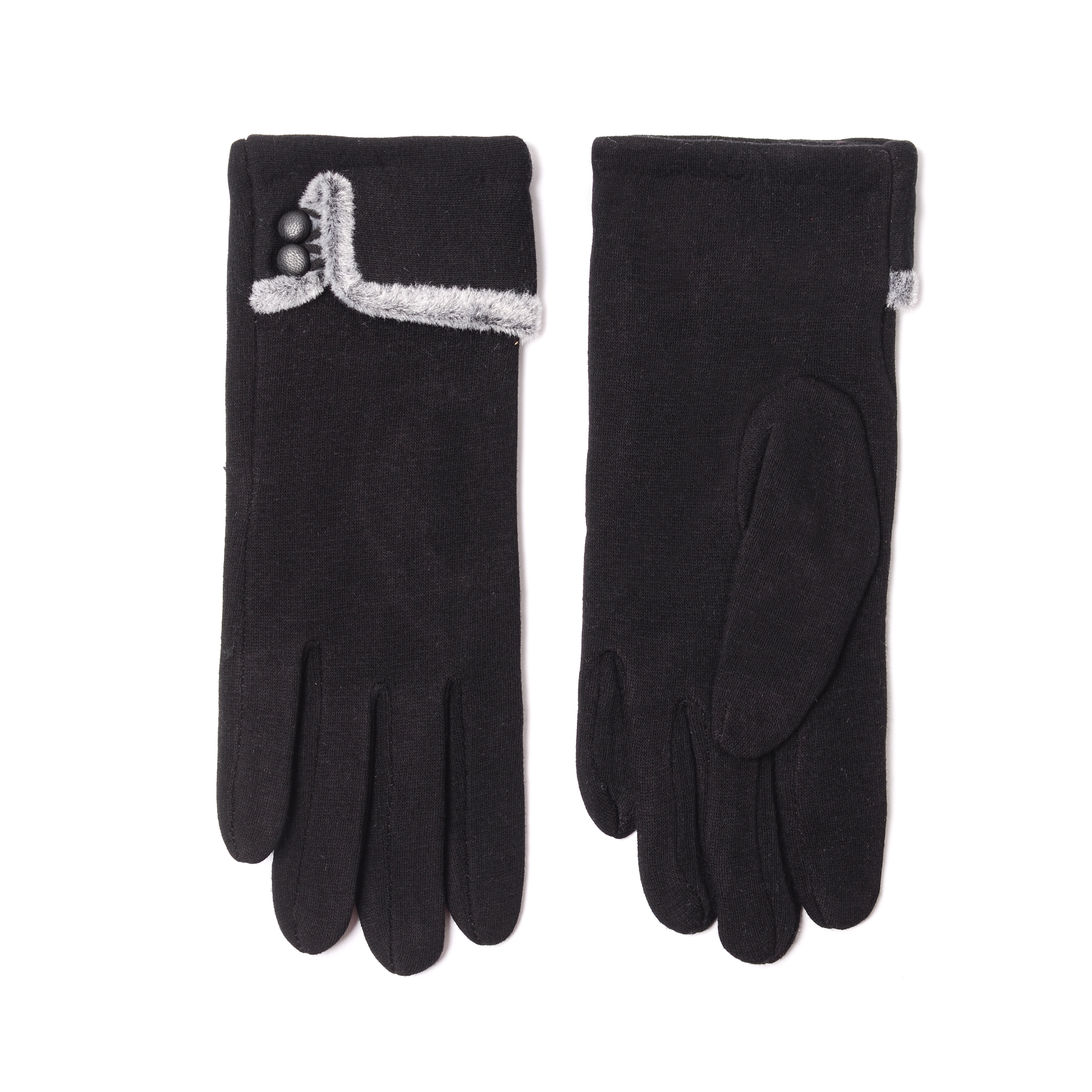 women's black gloves isolated on white