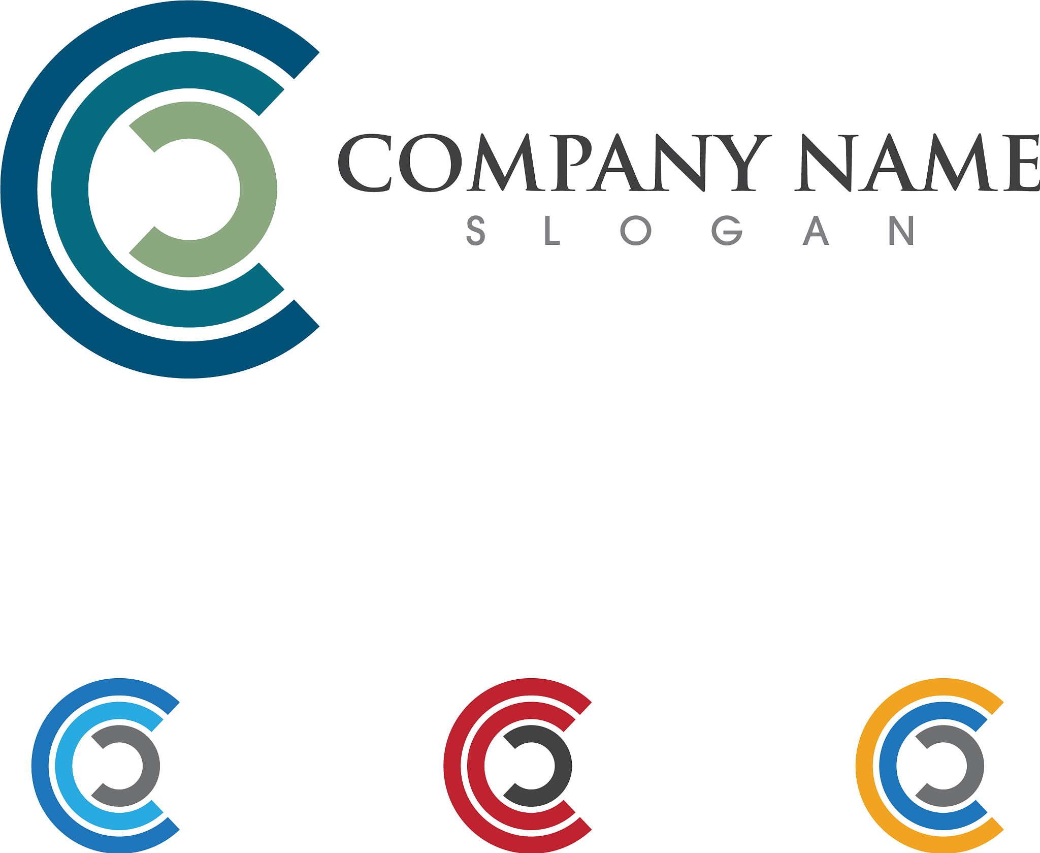 c letter logo template