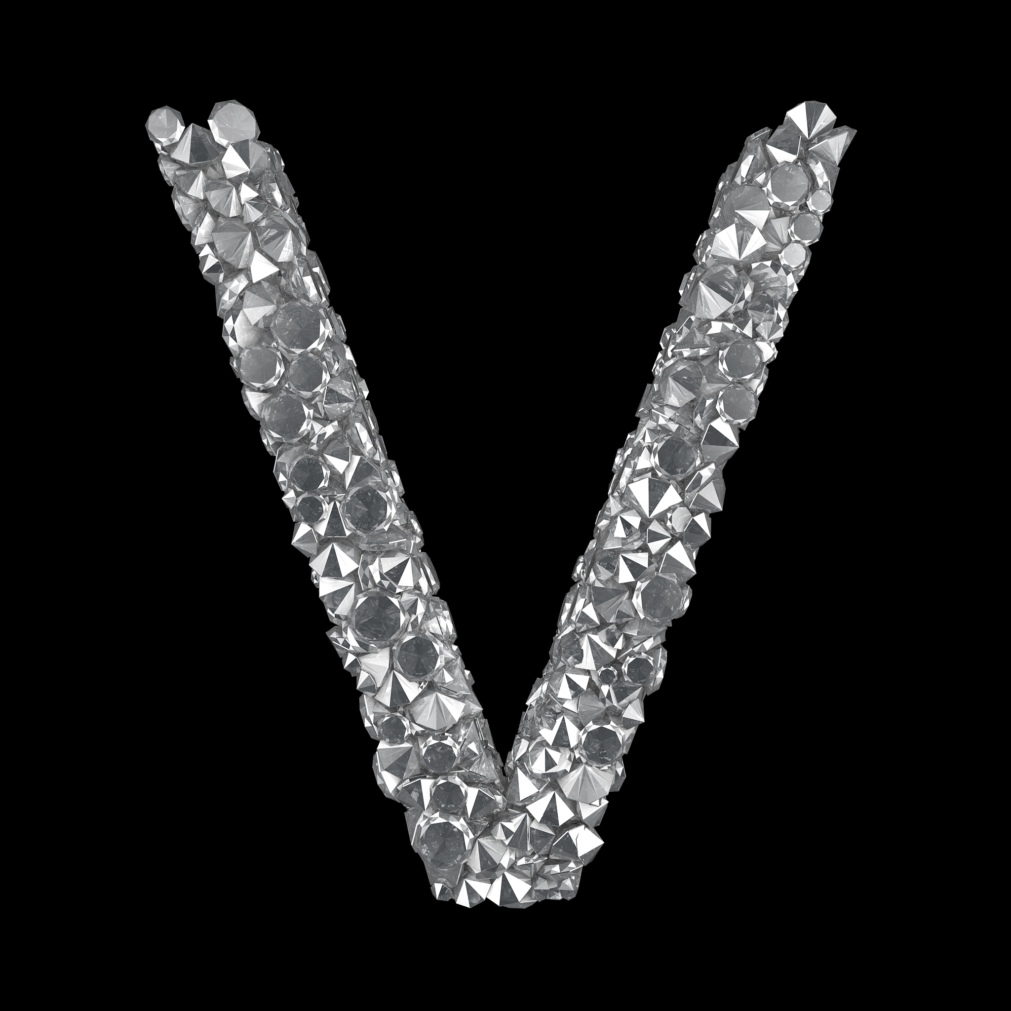 diamond letter v