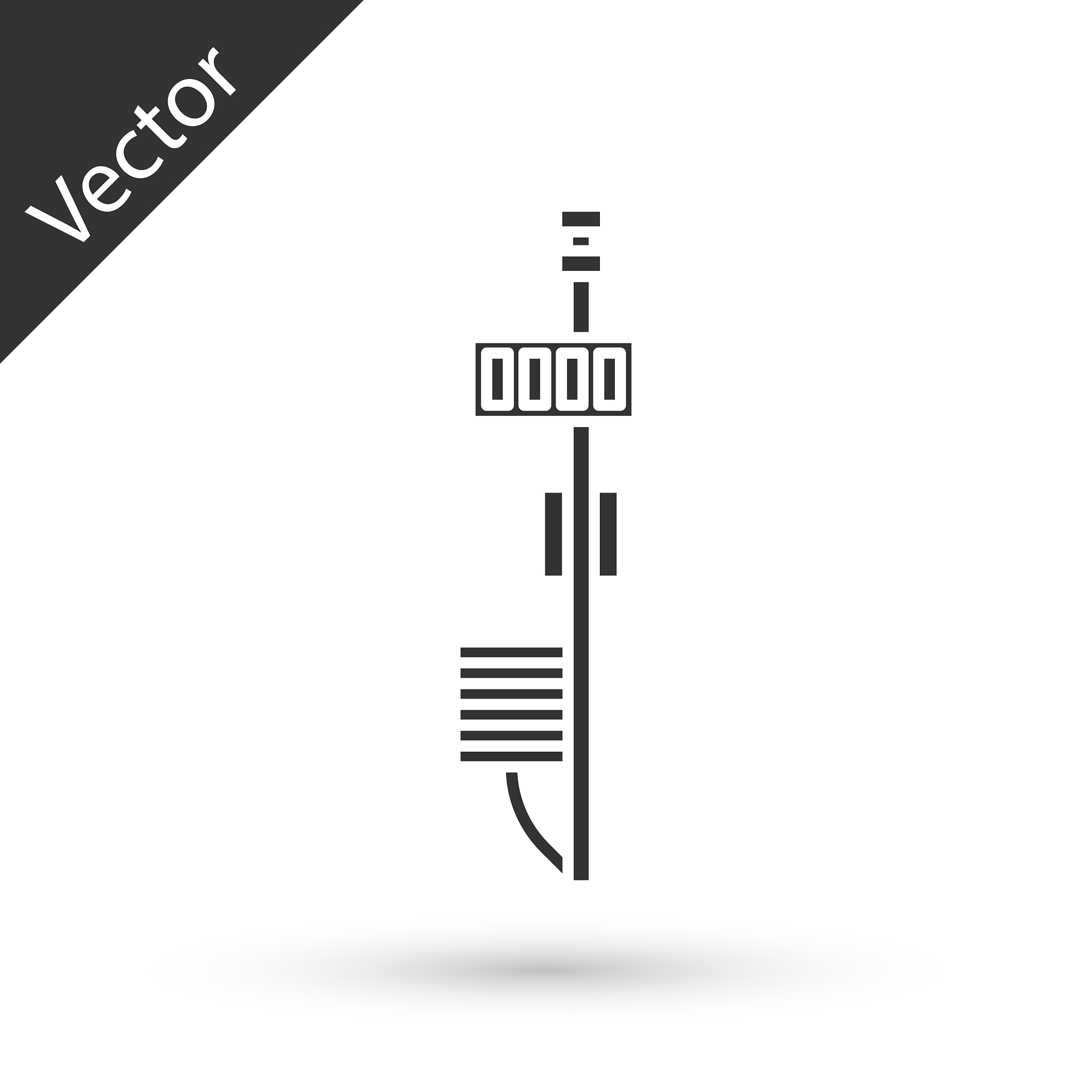 grey standalone sensor icon isolated on white