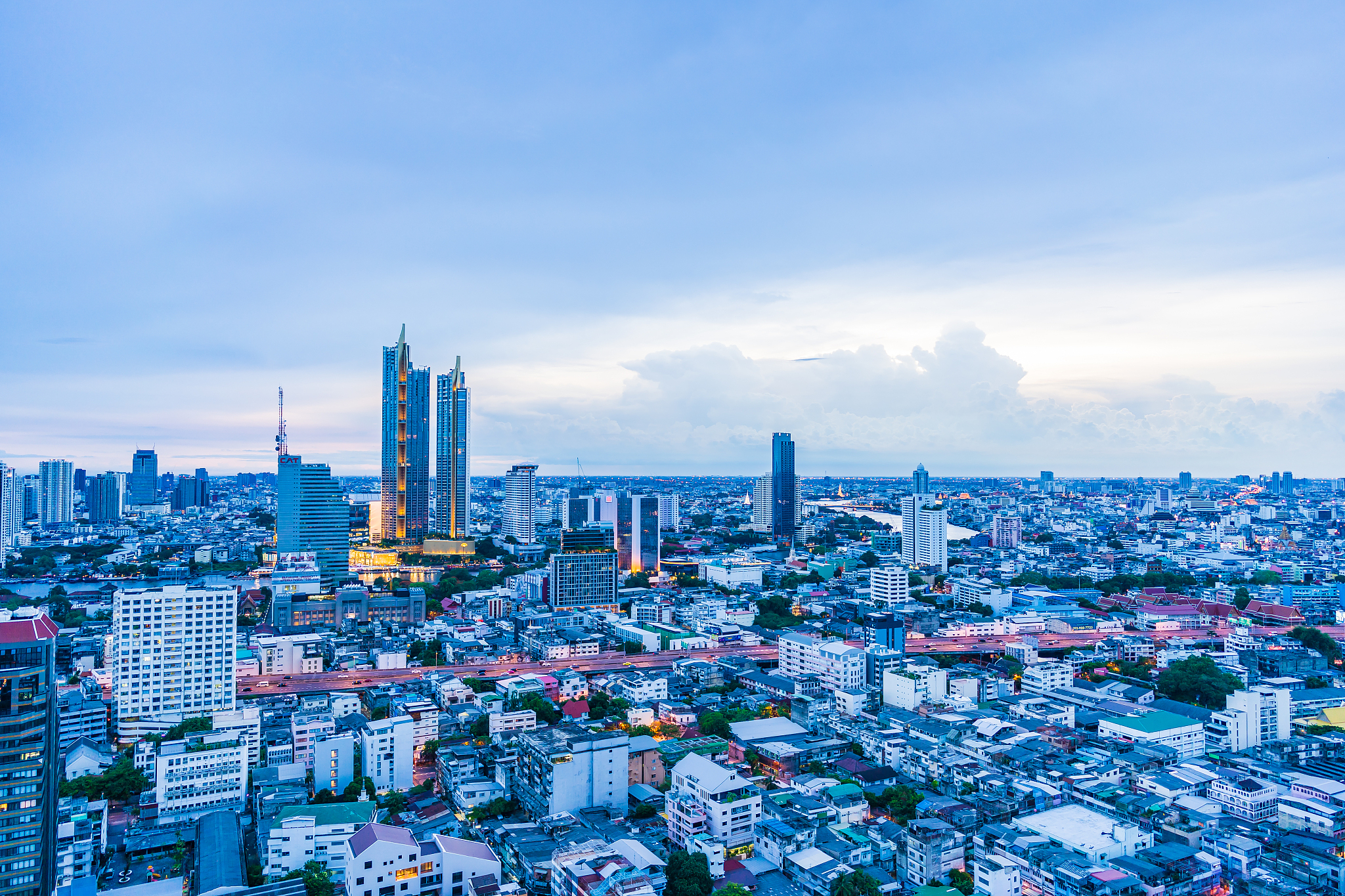 bangkok, thailand - 25 june 2020 : beautiful architecture buildi