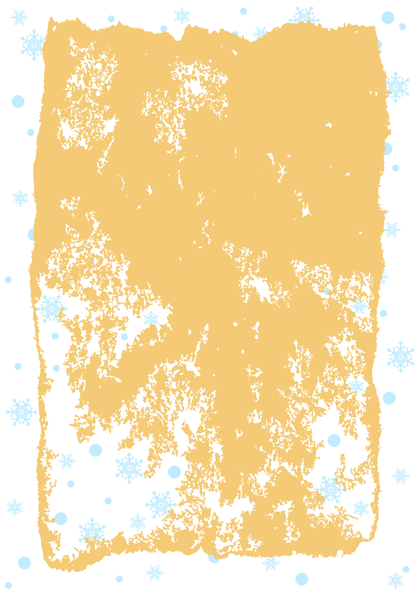 old paper on a background of snowflakes. paper texture. vector