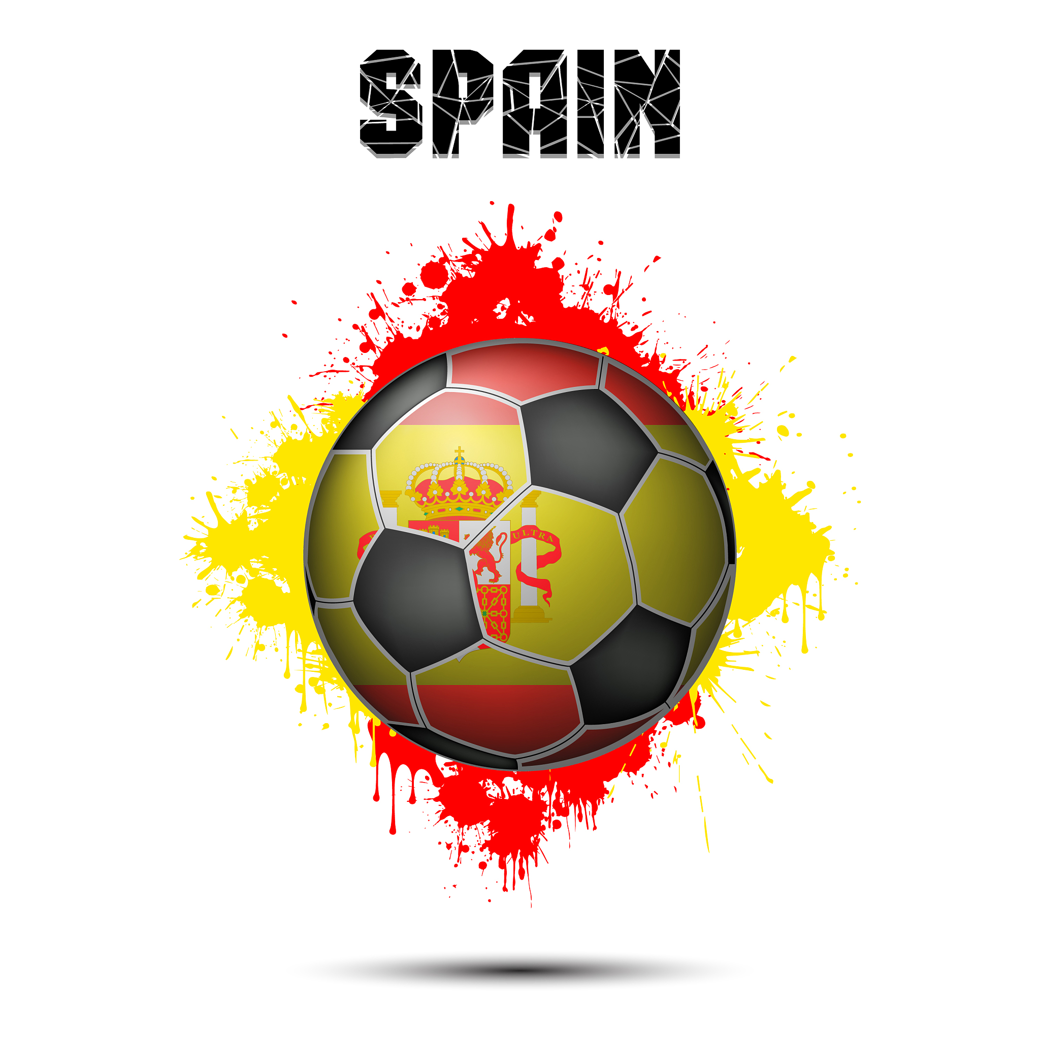 soccer ball in the color of spain
