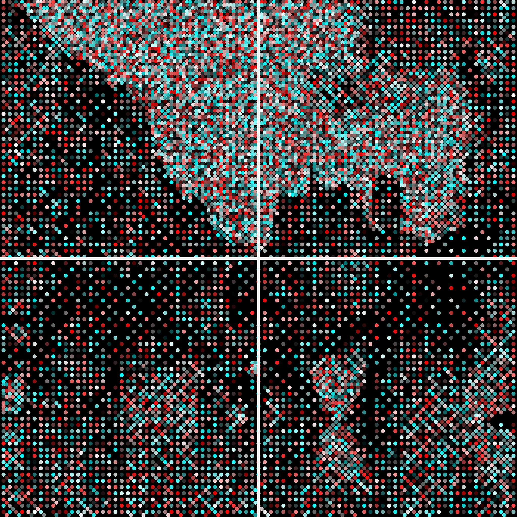 python导入一幅灰度图像灰度级0-255将其灰度范围分为20层然后用cold模式进行彩色化