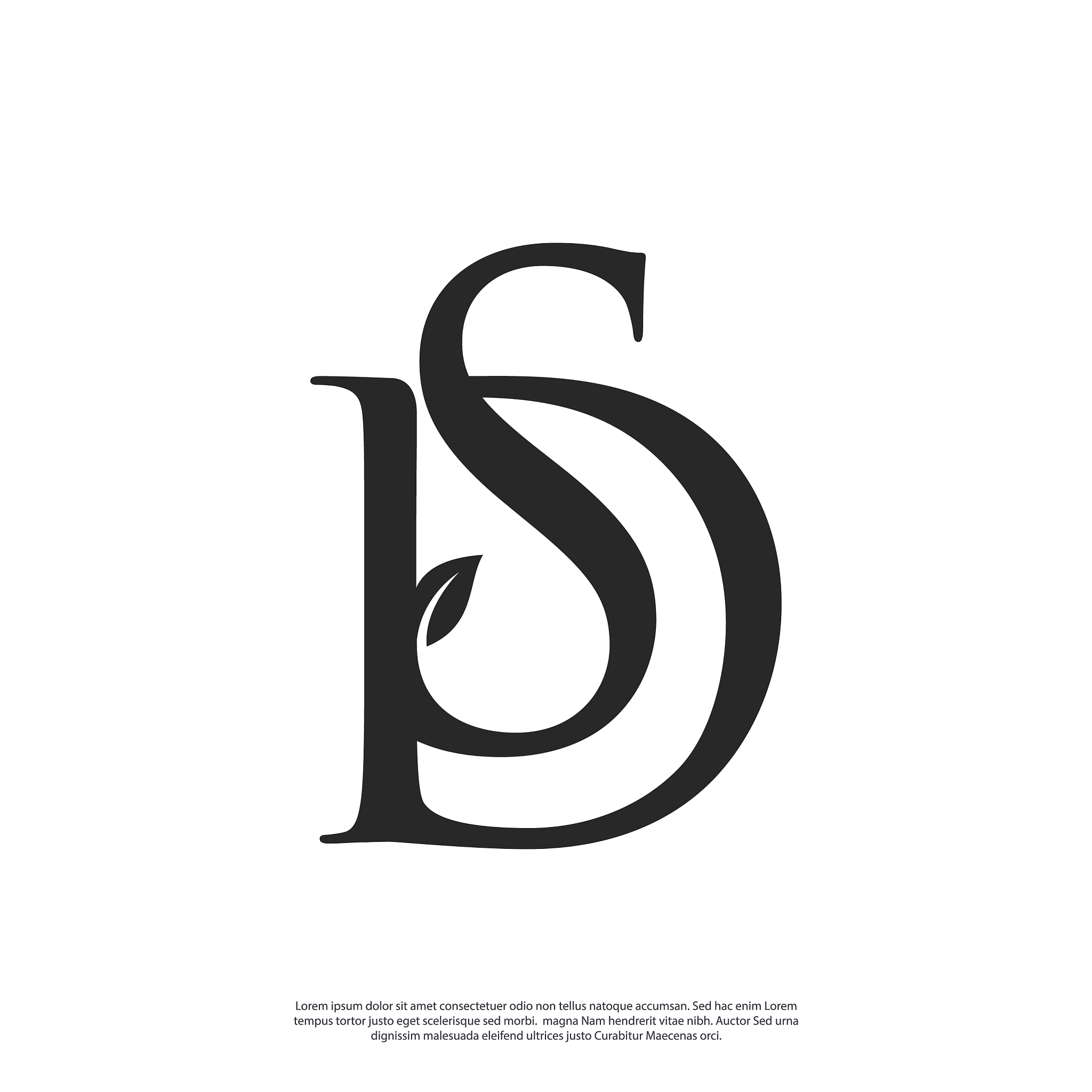logo monogram letters ds luxury style
