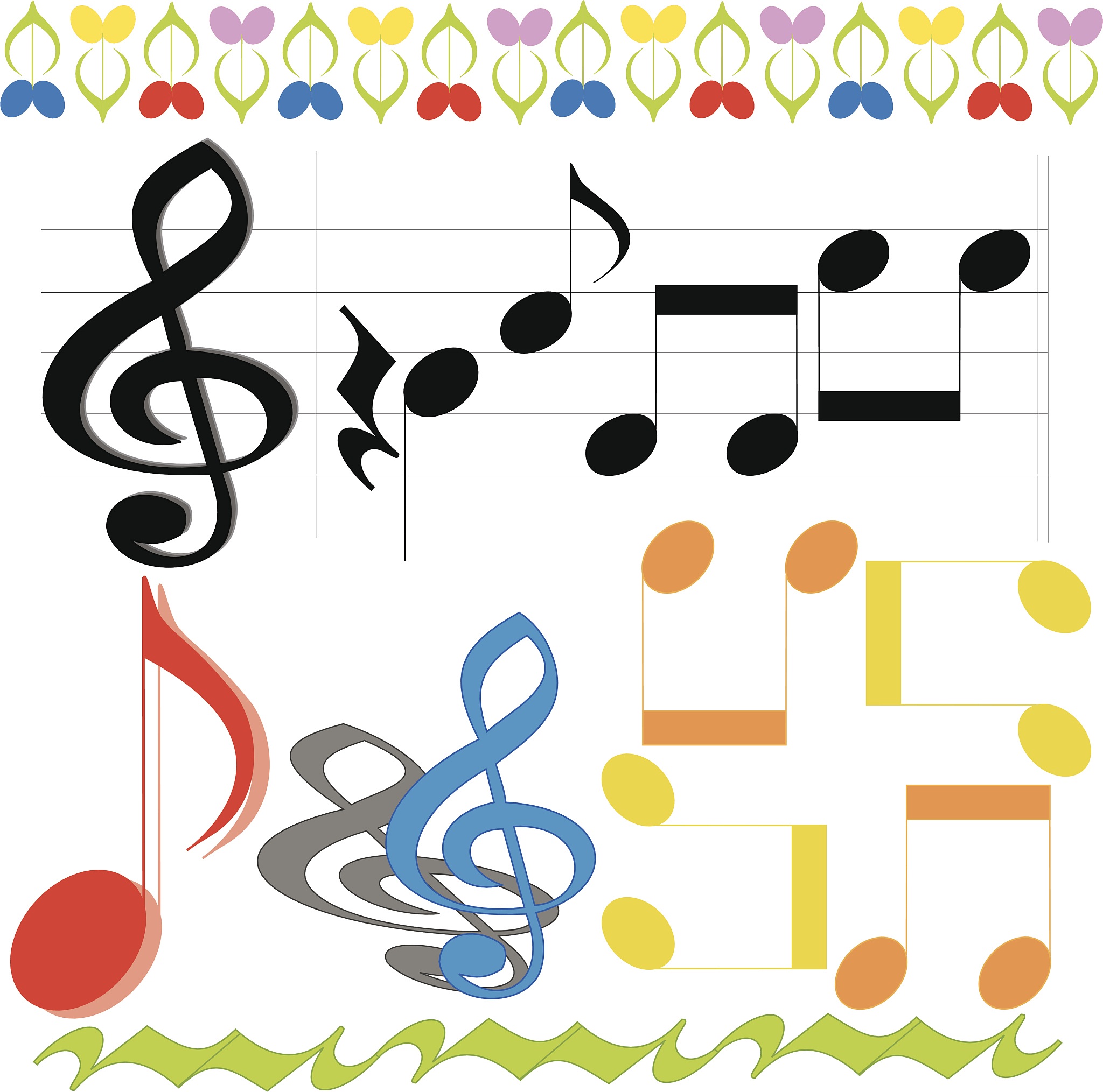 musical notes (vector)