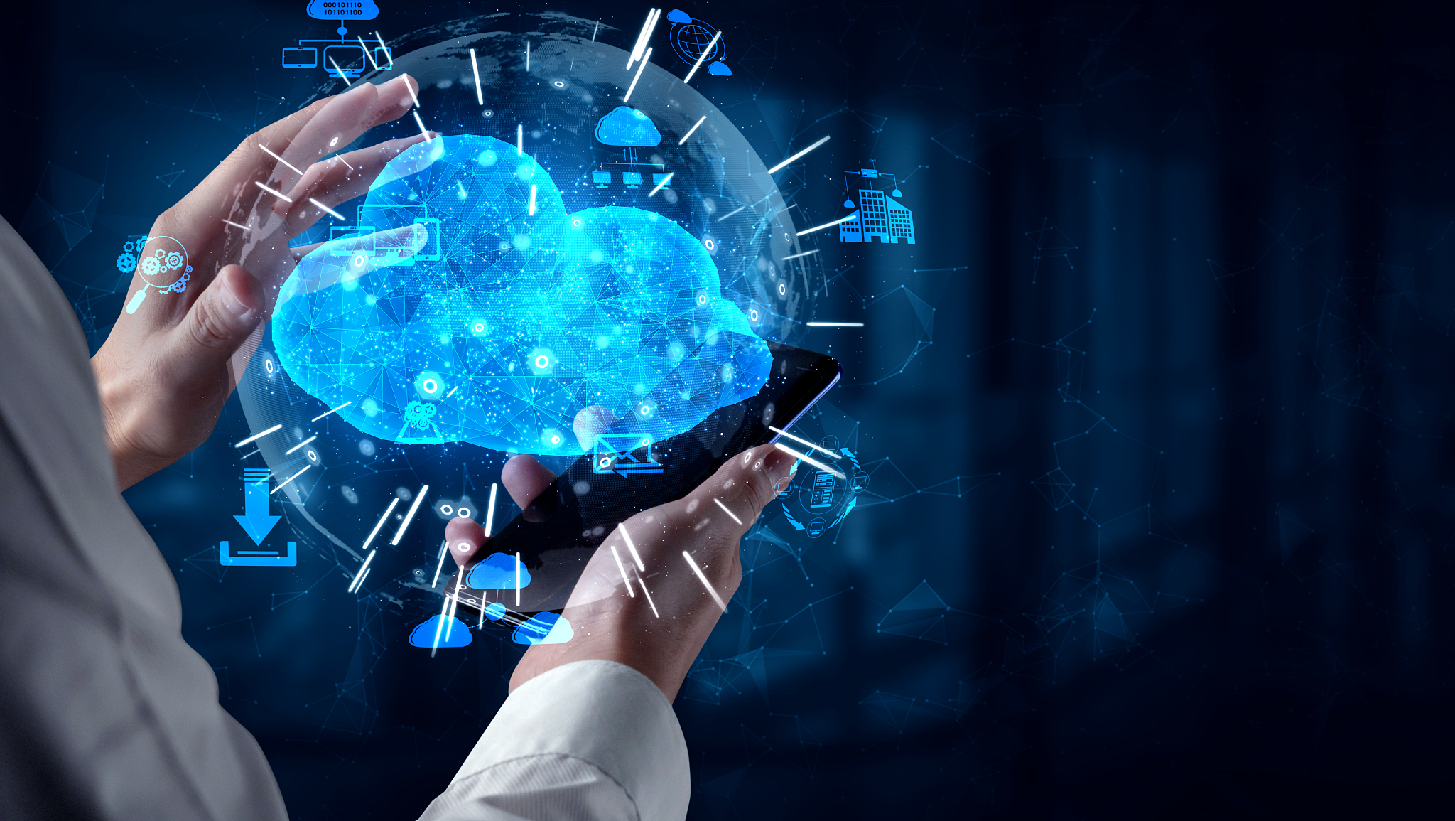 cloud computing technology and online data storage for business 