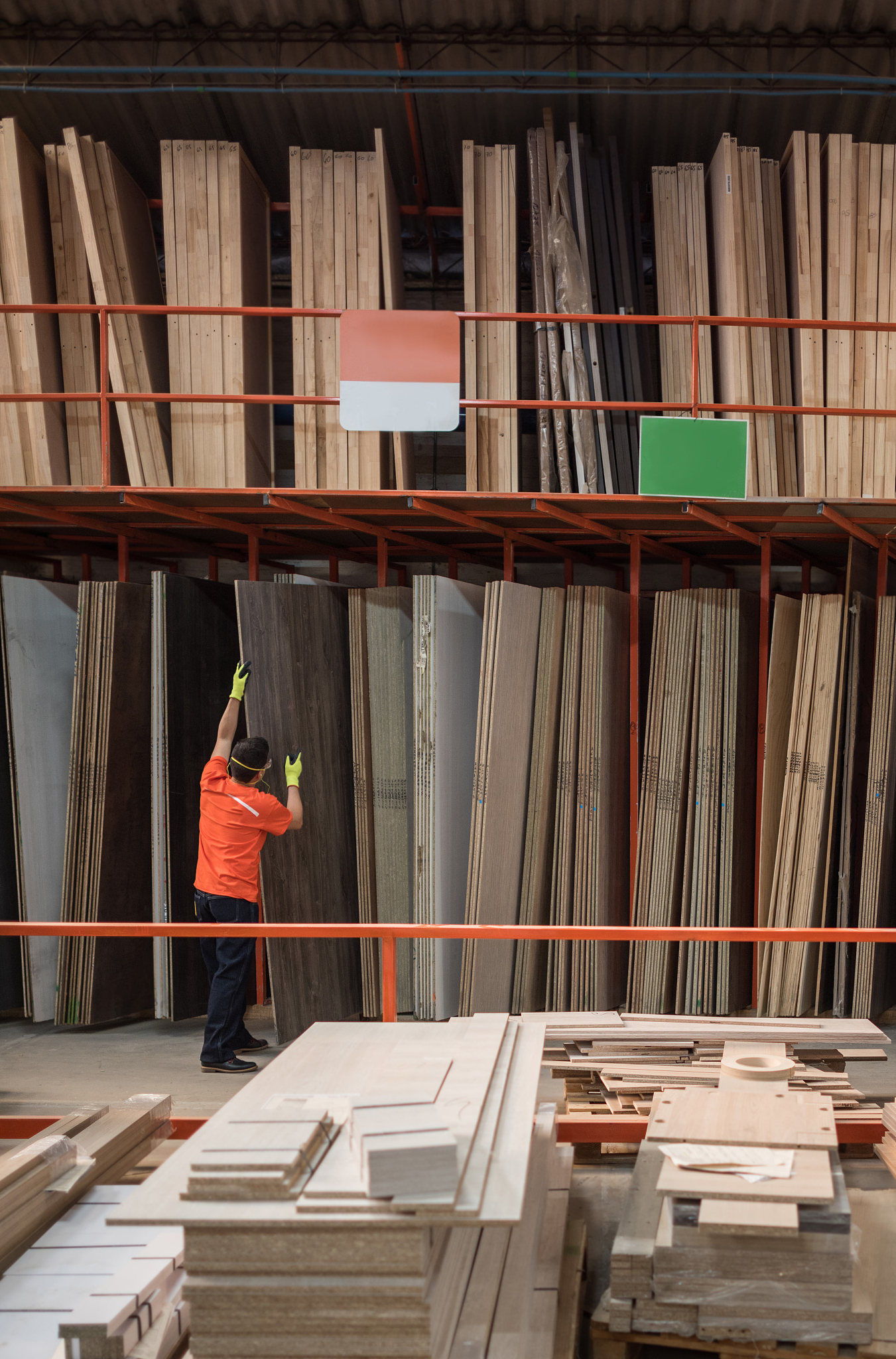 worker at a lumberyard