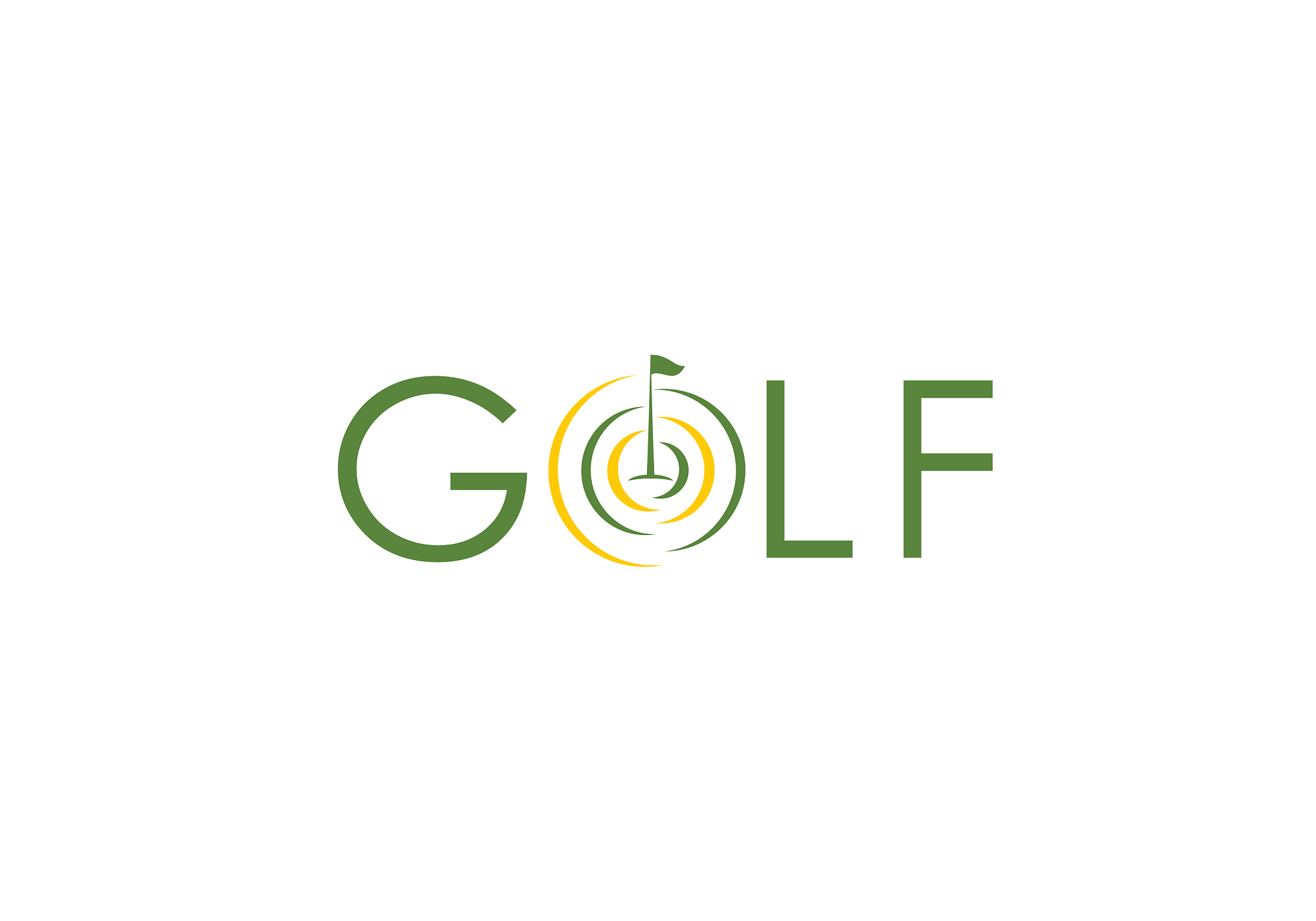 golf text symbol flag logo