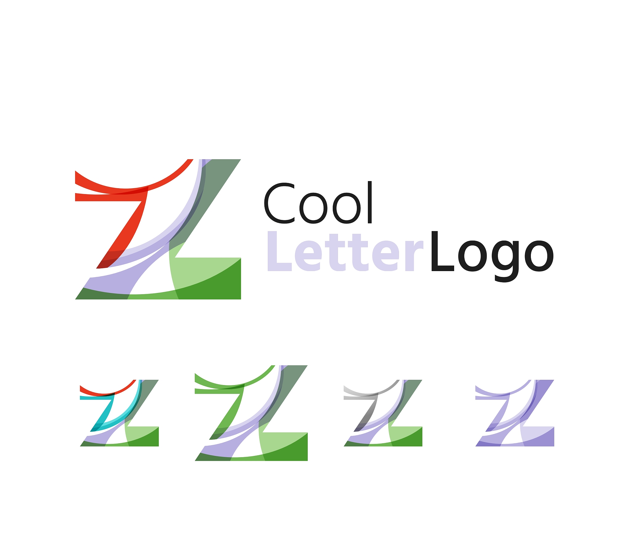 set of abstract z letter company logos business