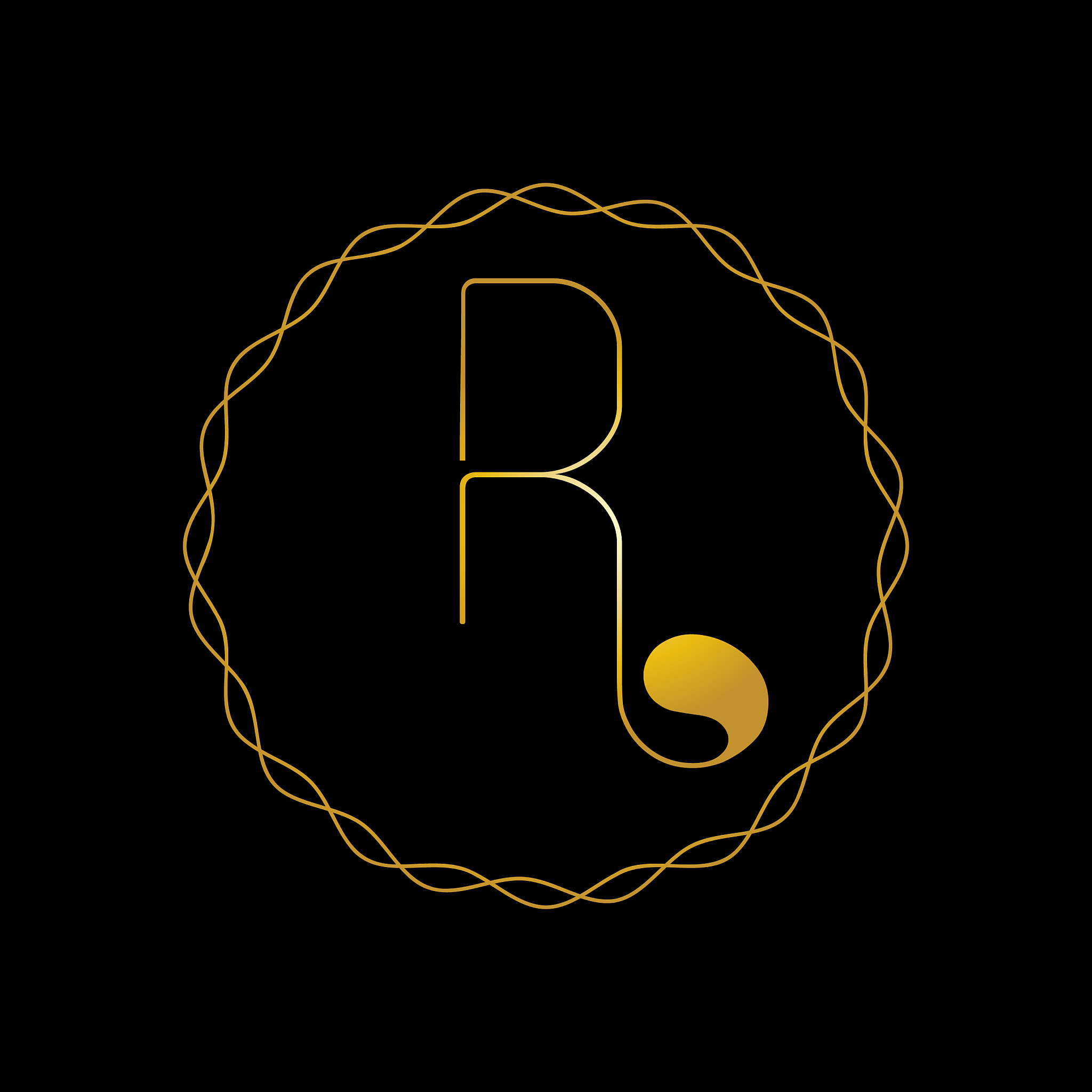 r luxury letter logo template in for restaurant