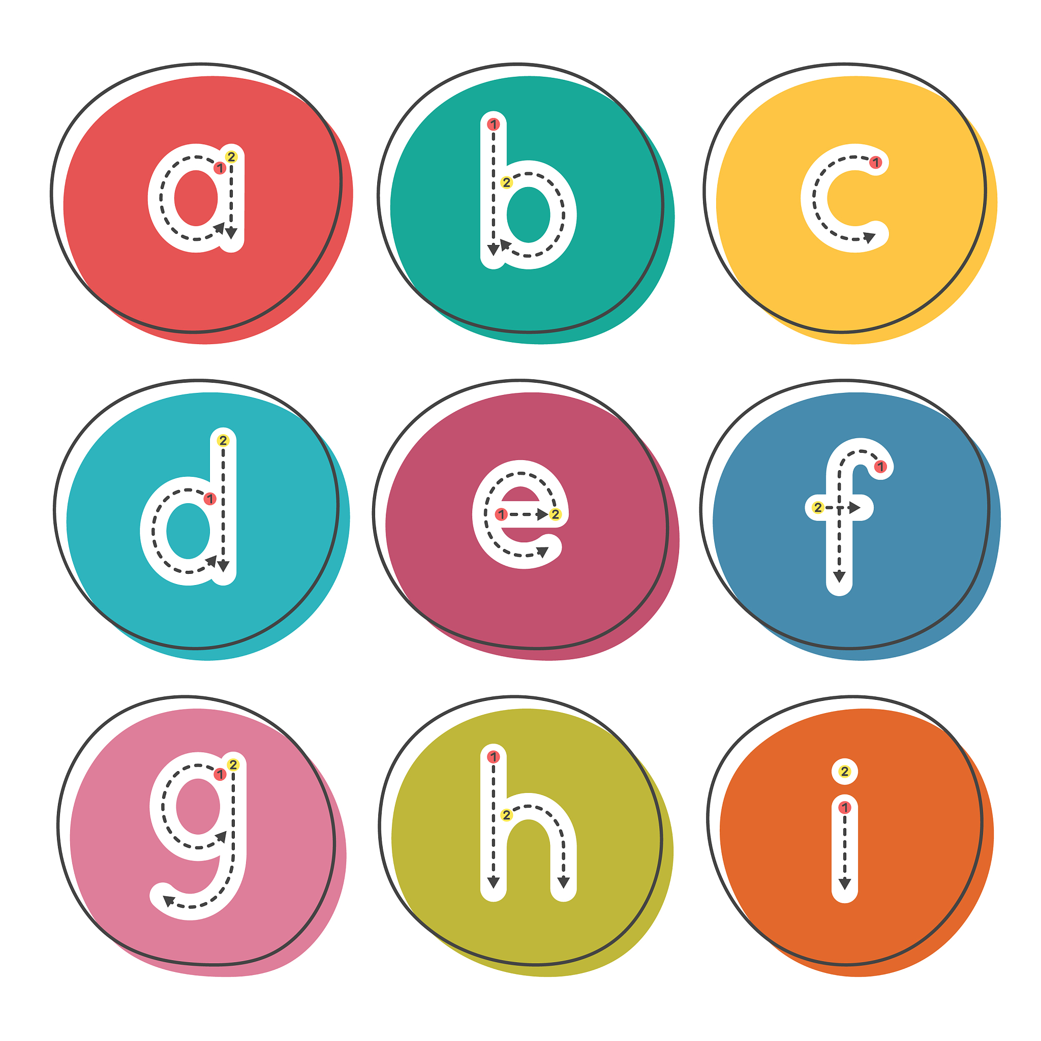 learn to write letters set 1 small type 2