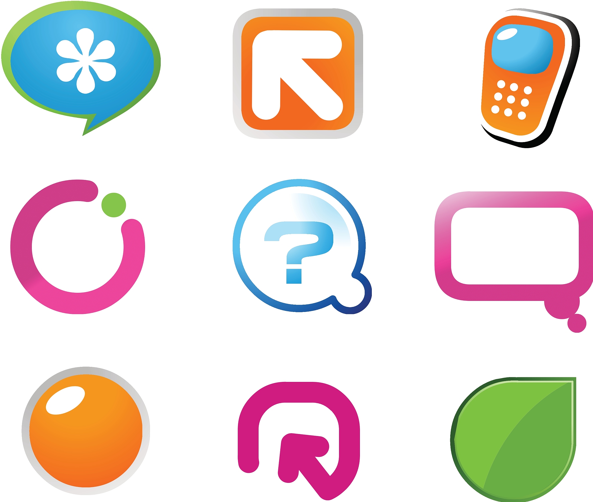 abstract icons and logos