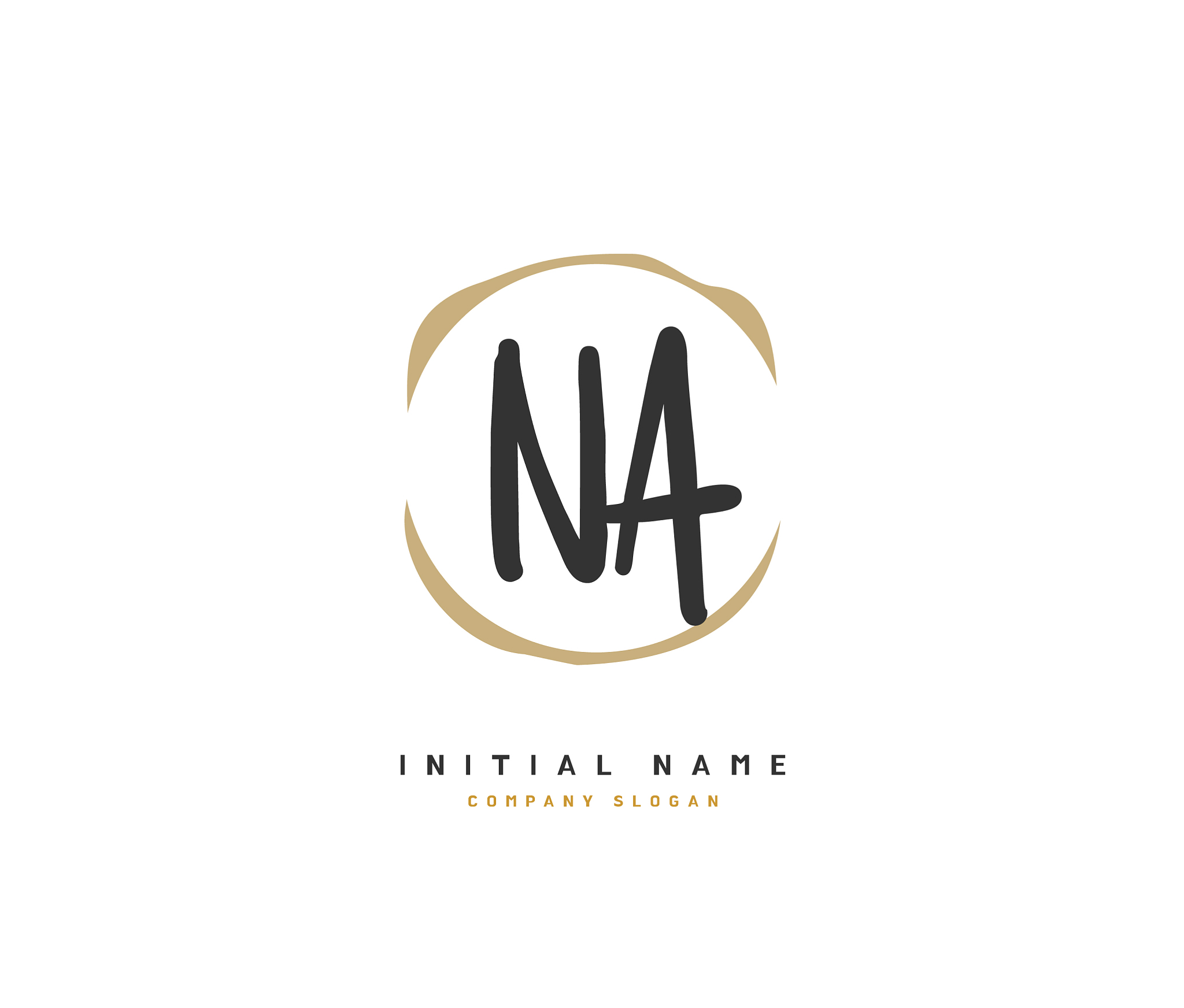 n a na beauty initial logo handwriting logo of