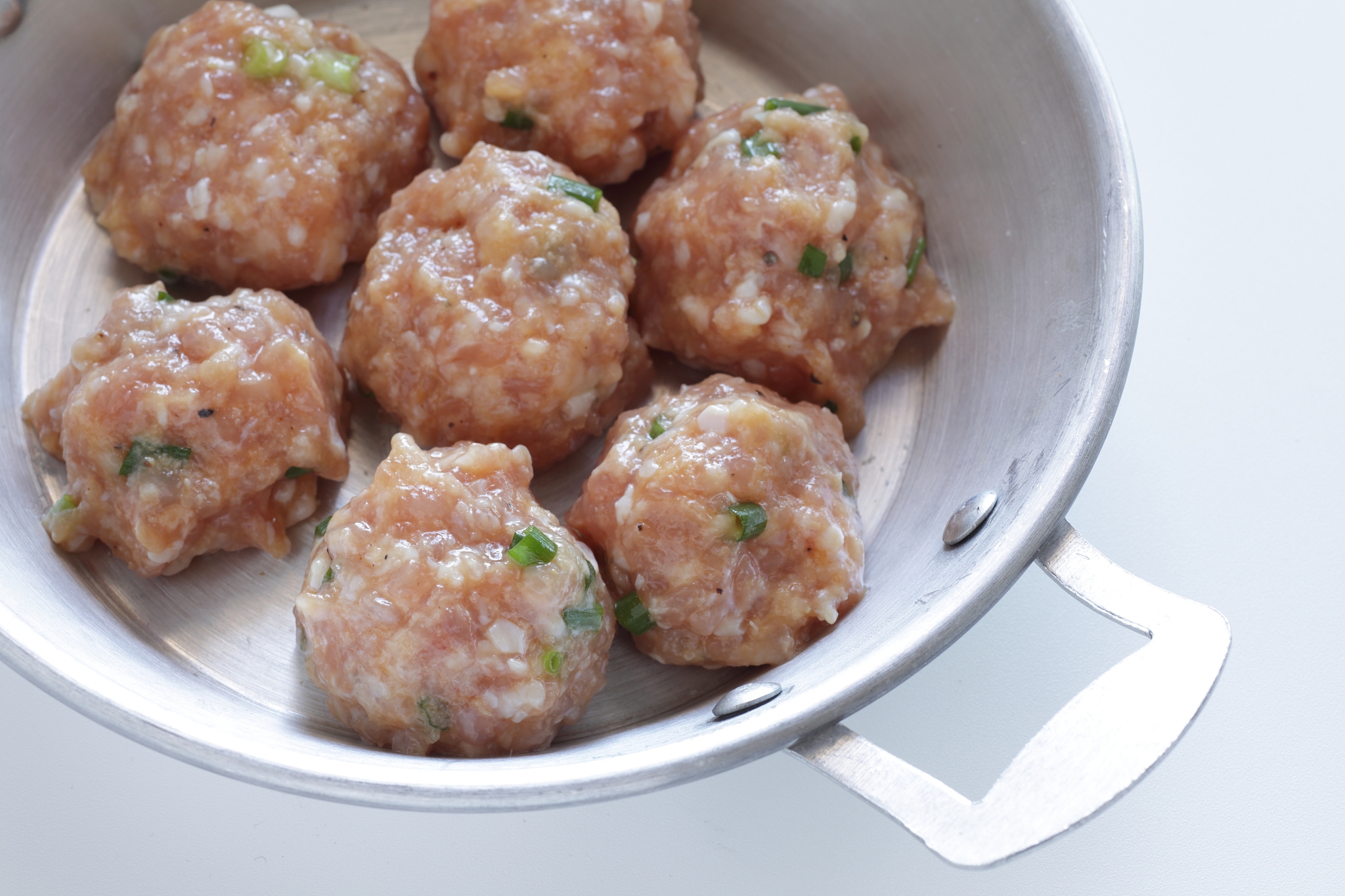 homemade meat ball on pan