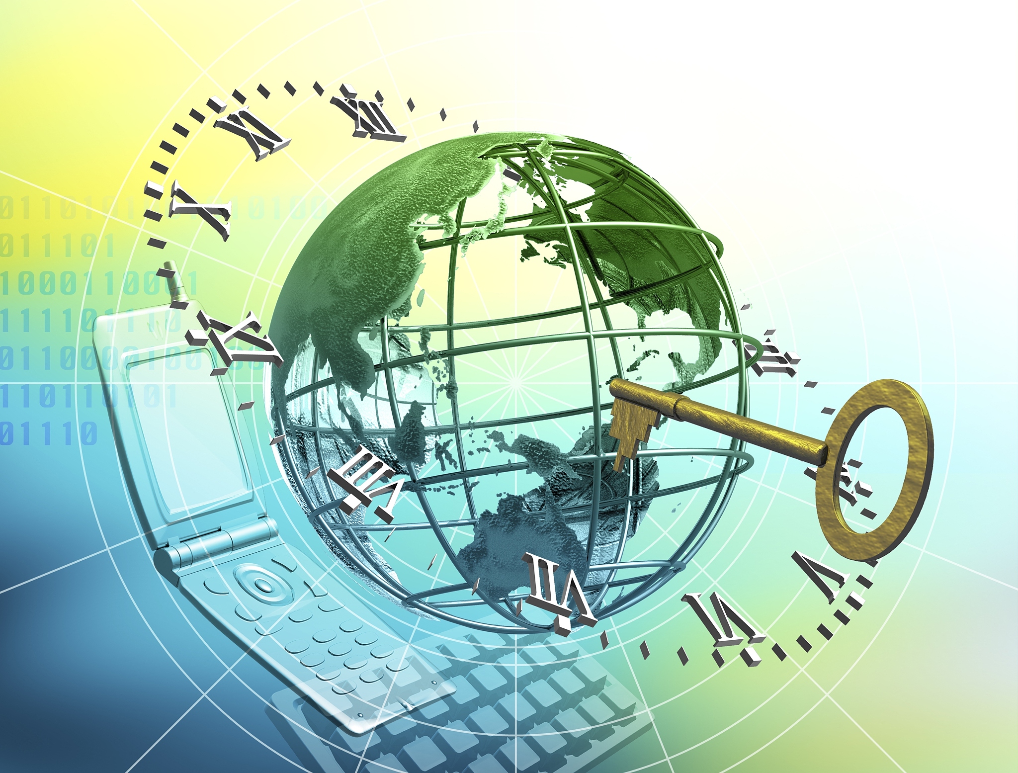 digital composite of a global world