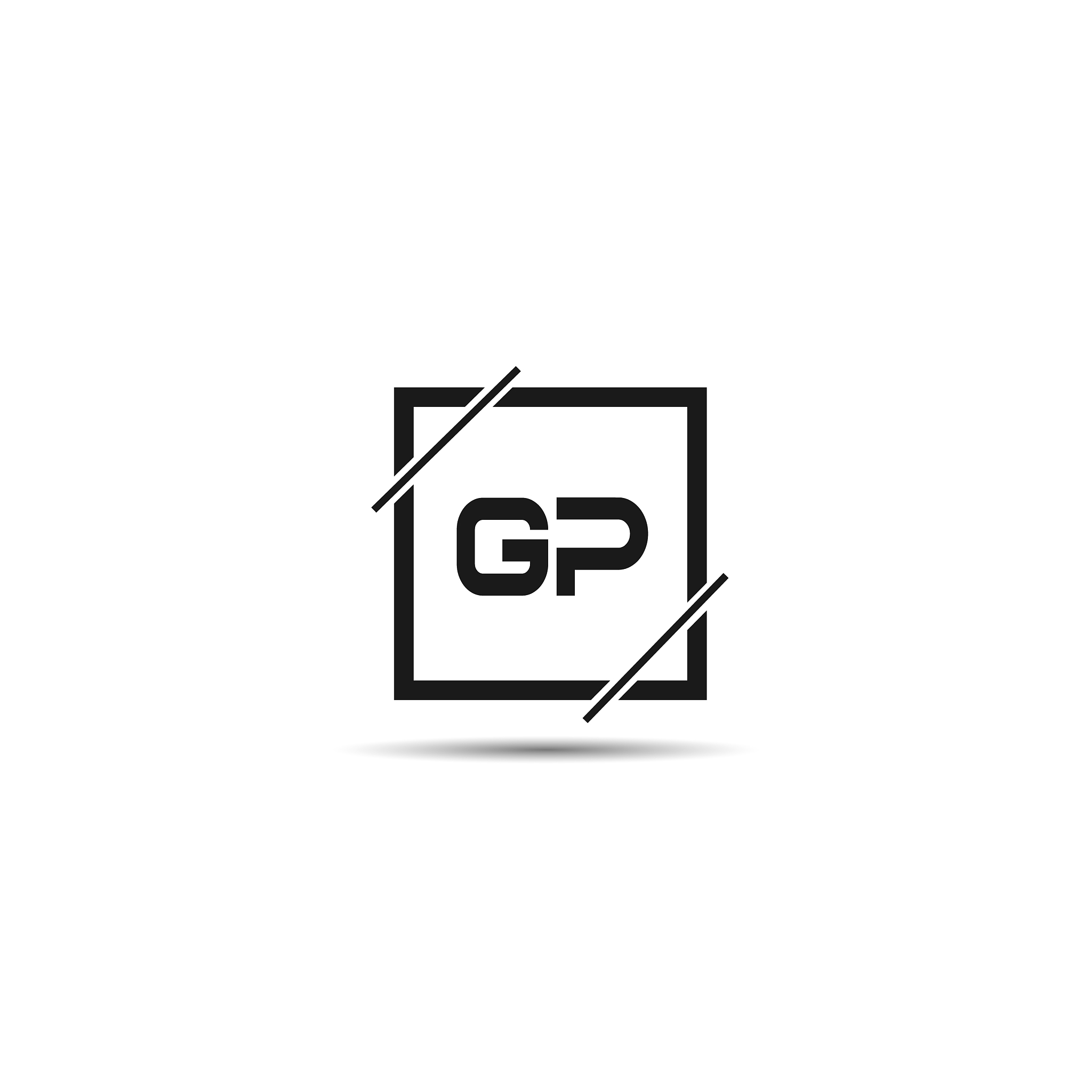 initial letter gp logo template design