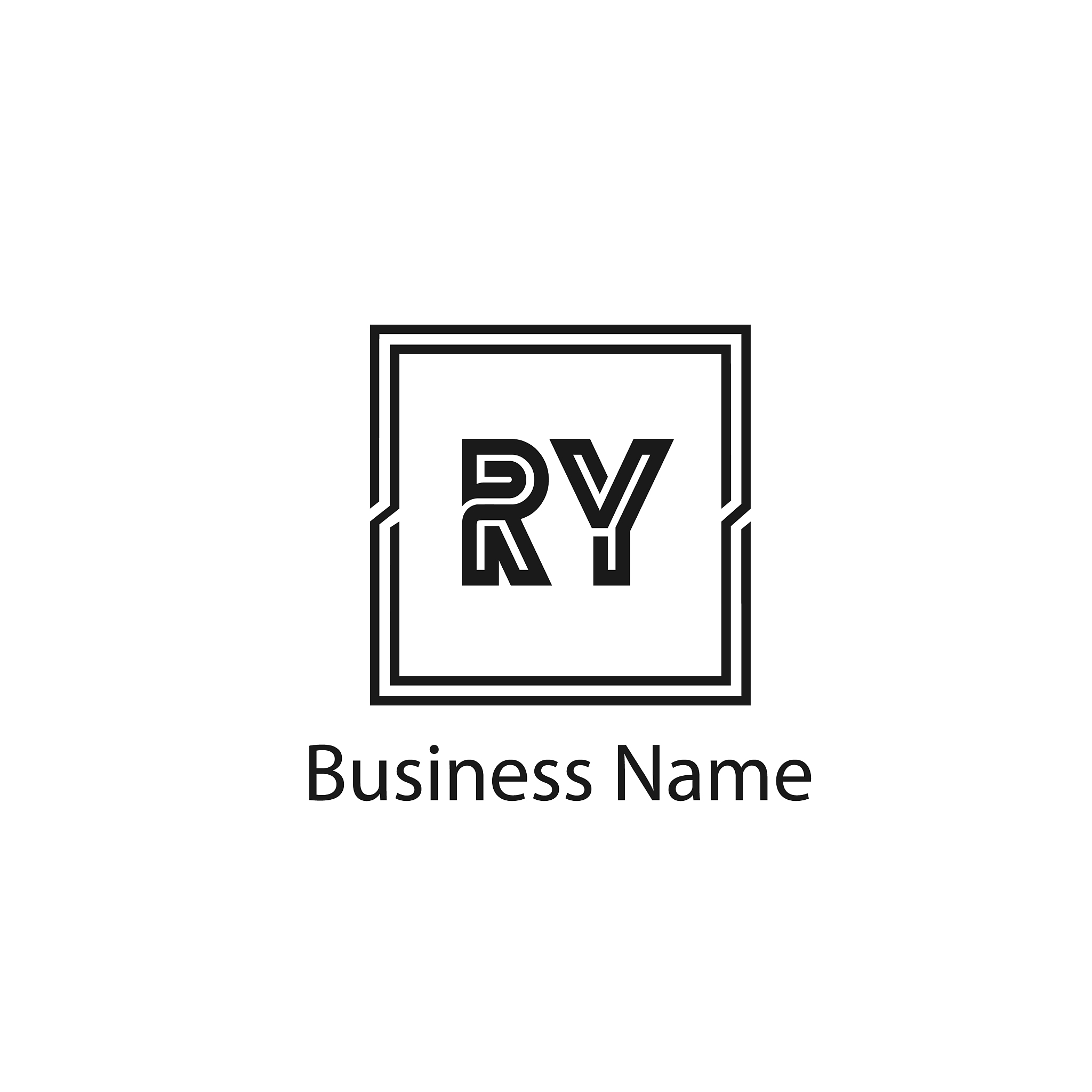 initial letter ry logo template design