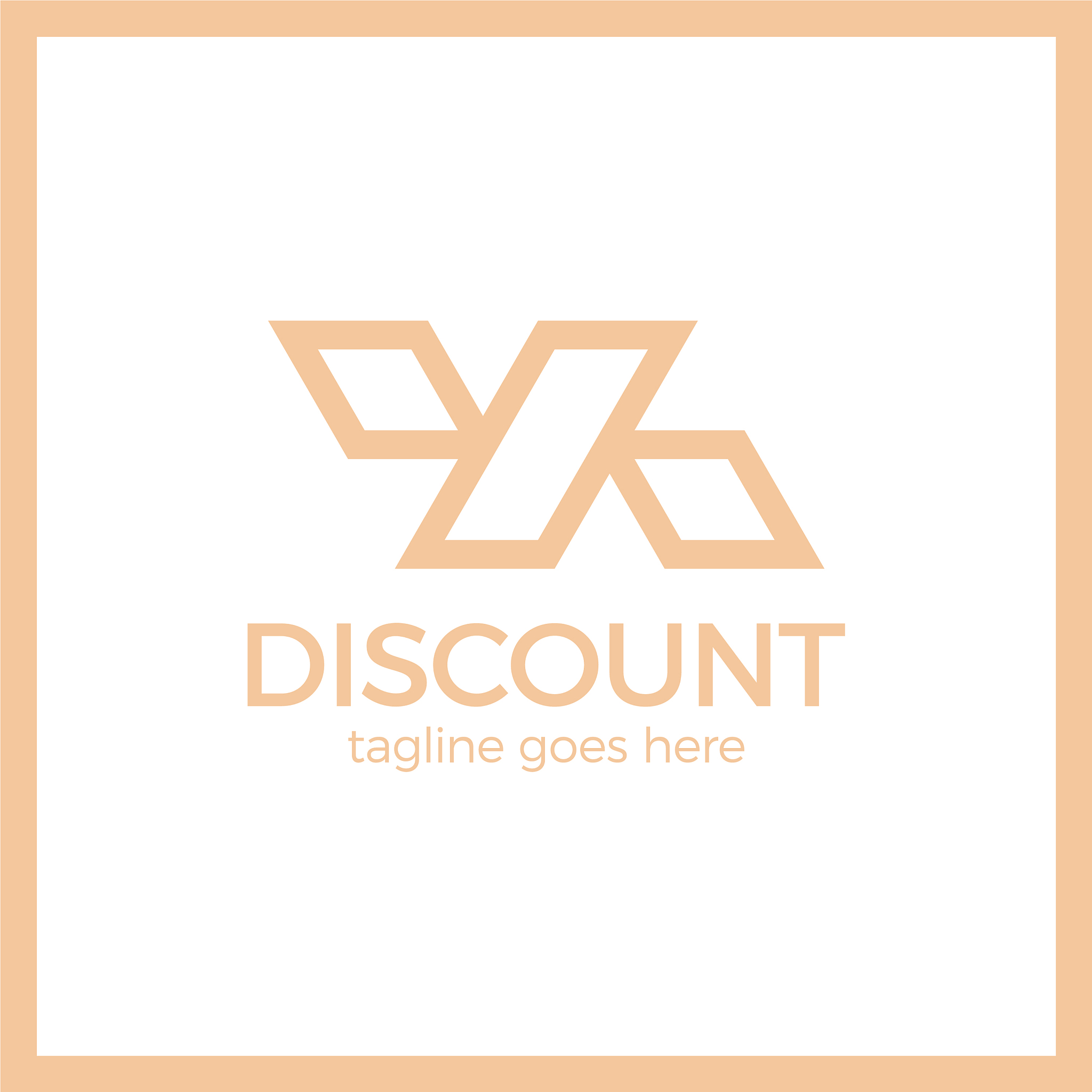 line discount design of the percentage sign logo