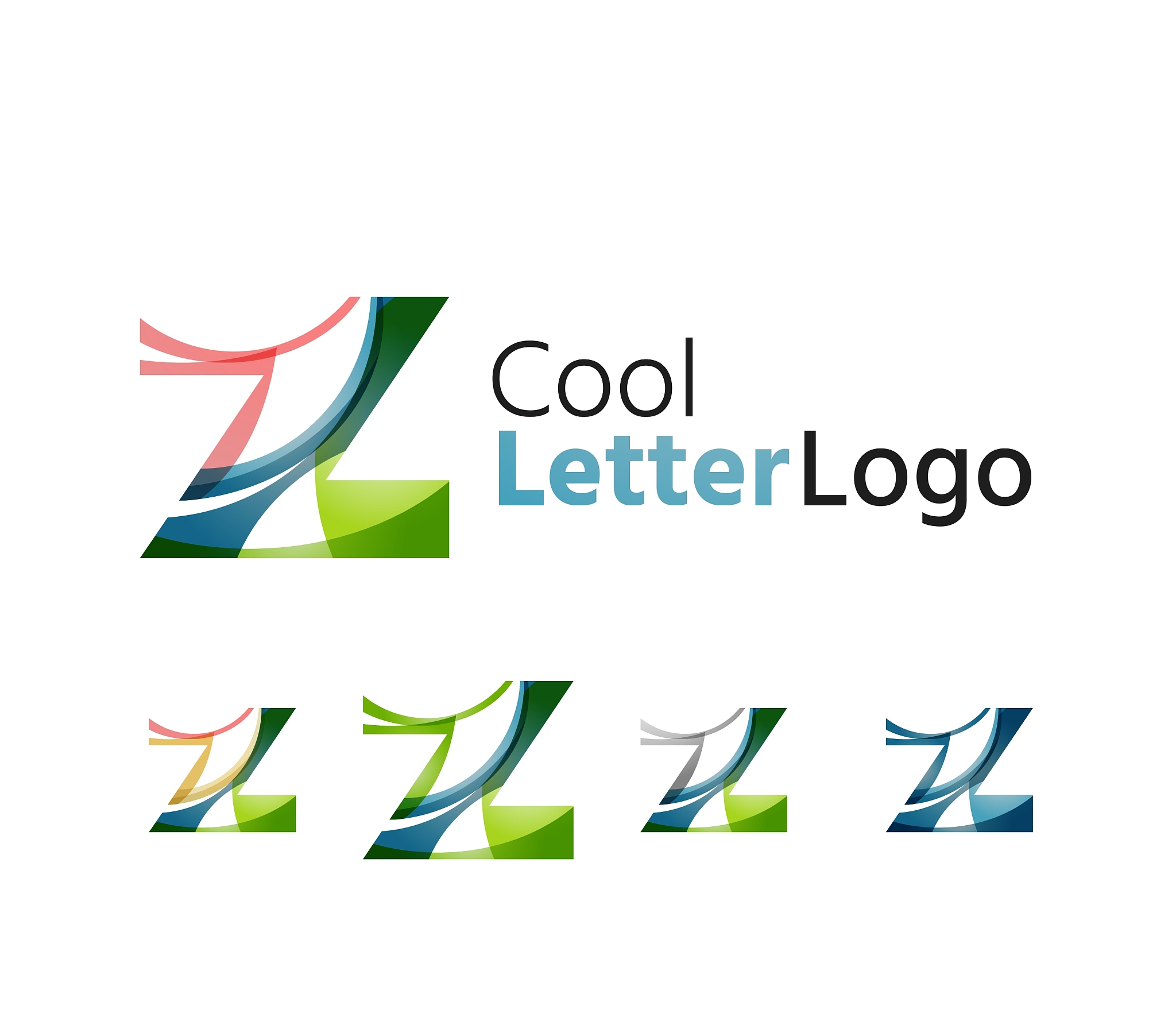 set of abstract z letter company logos business