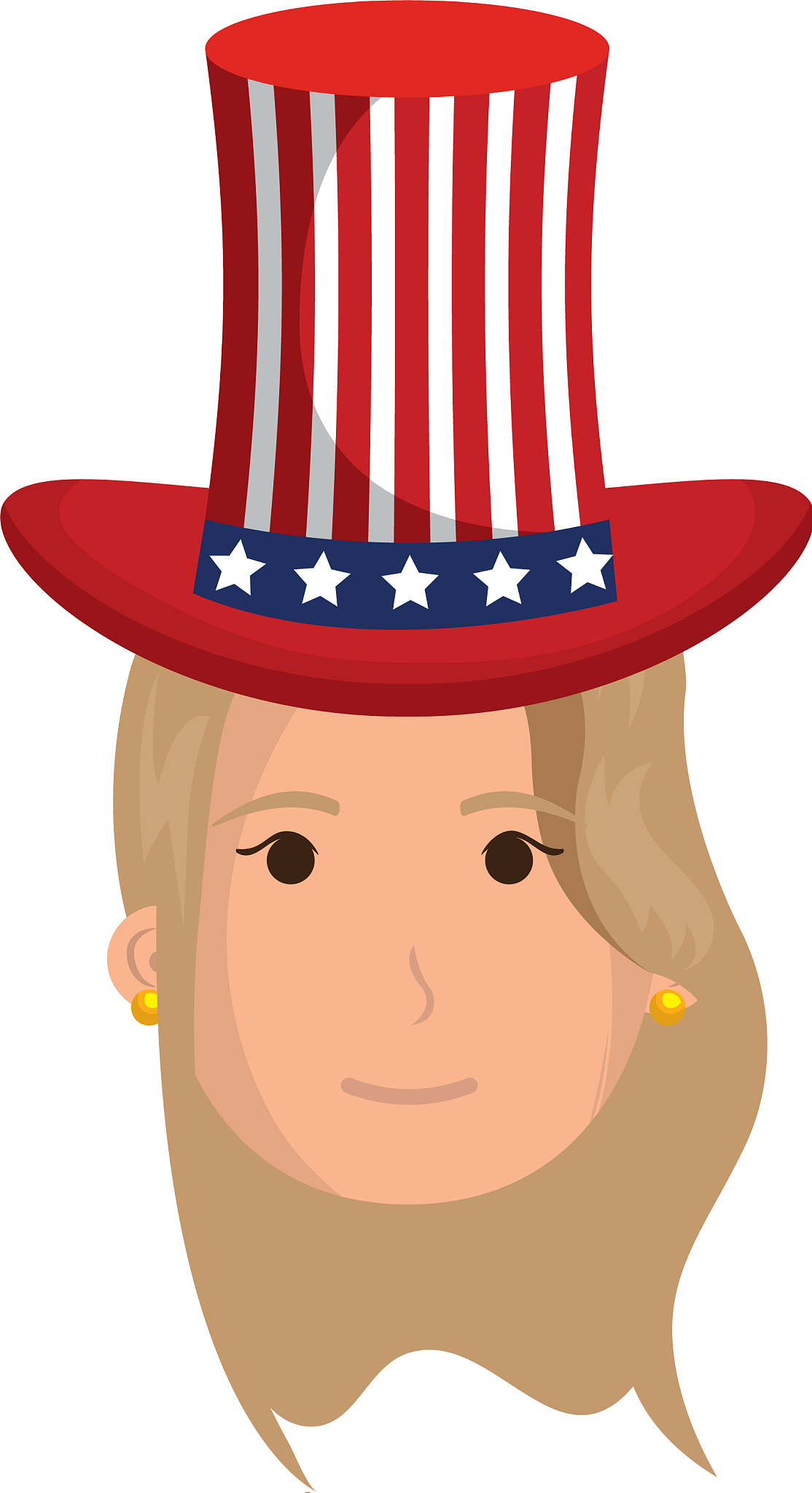 woman with usa hat