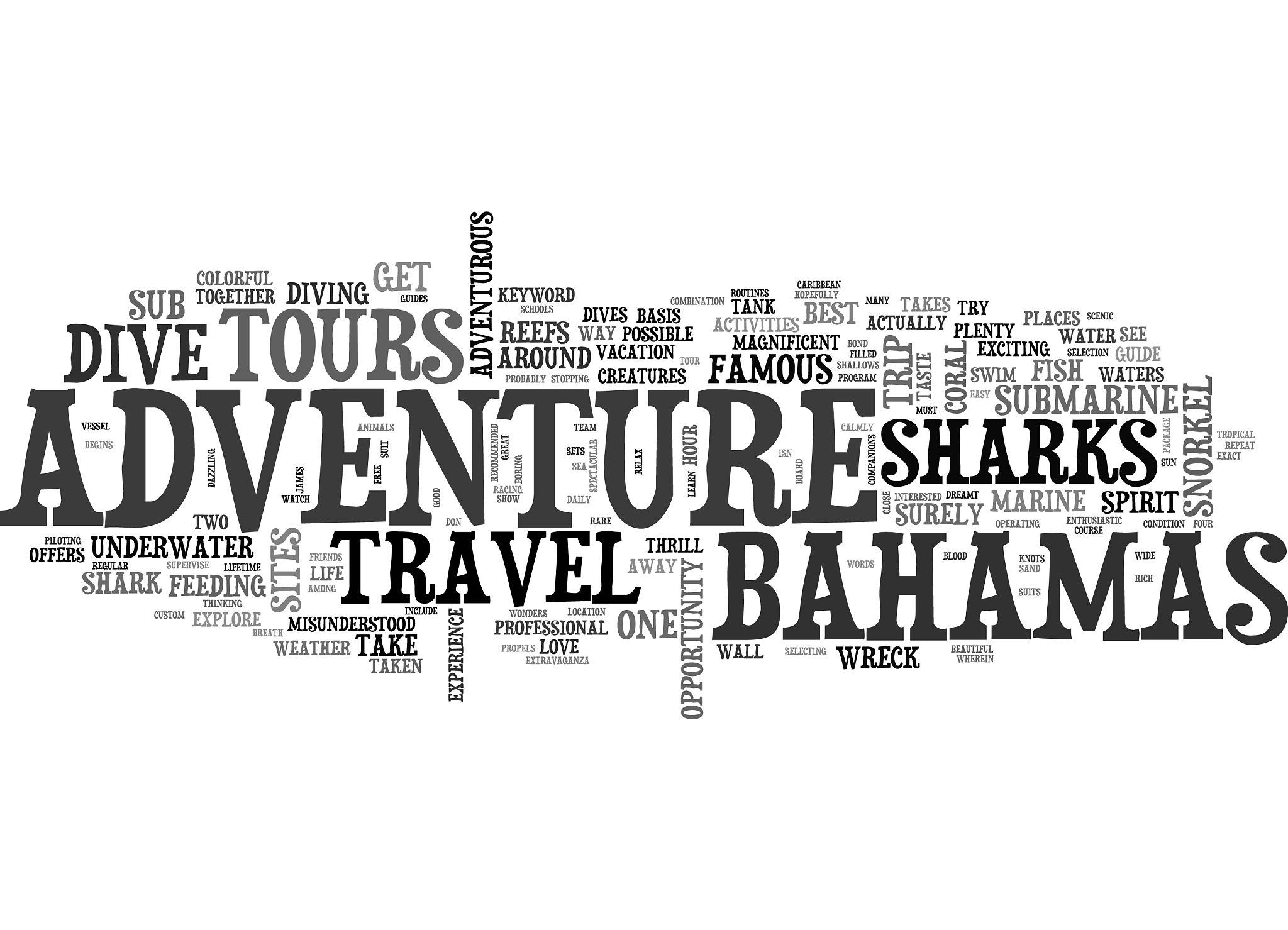 adventure in bahamas travel and tours text word