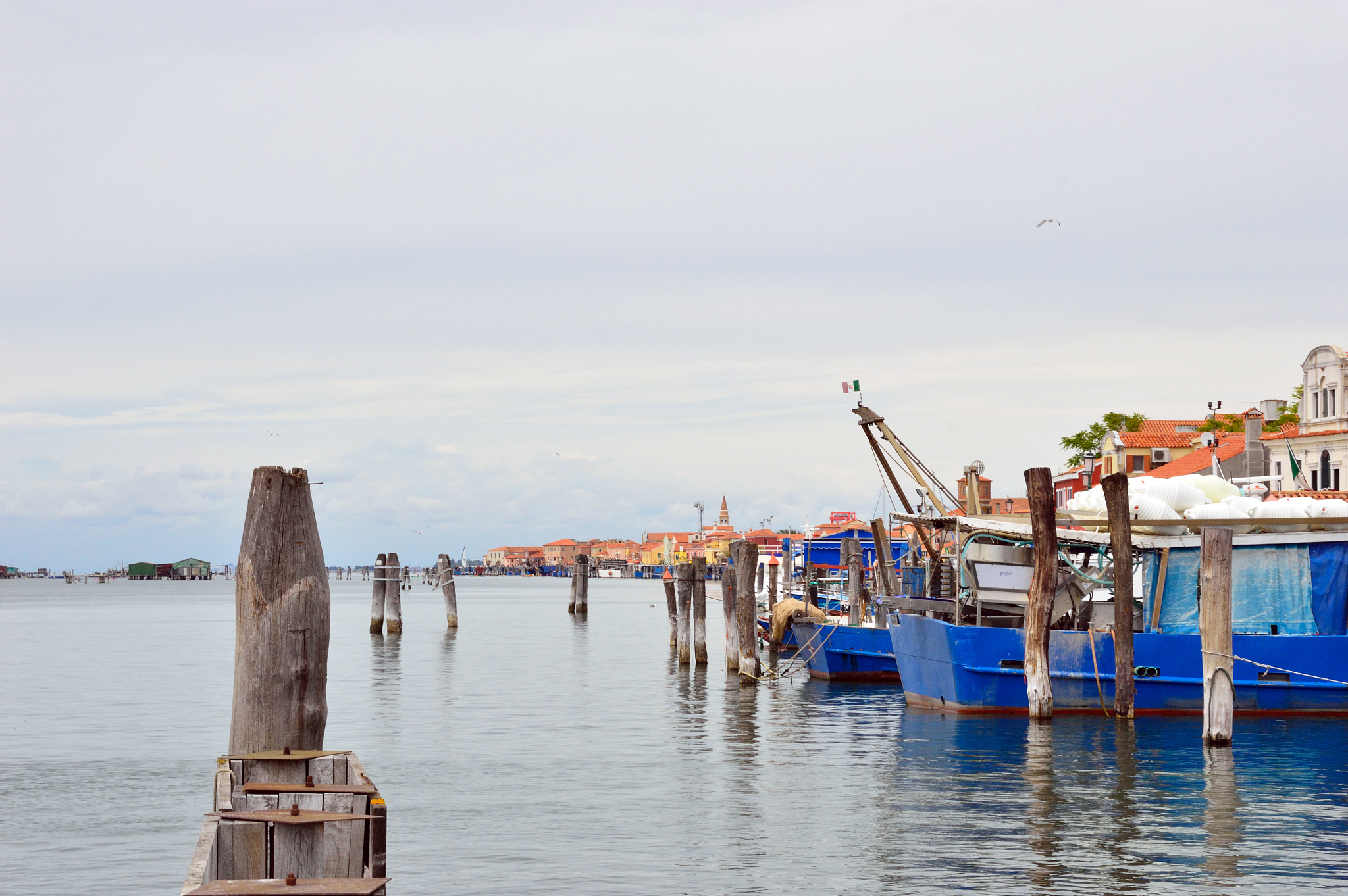 fishing boats in chioggia, near venice, italy