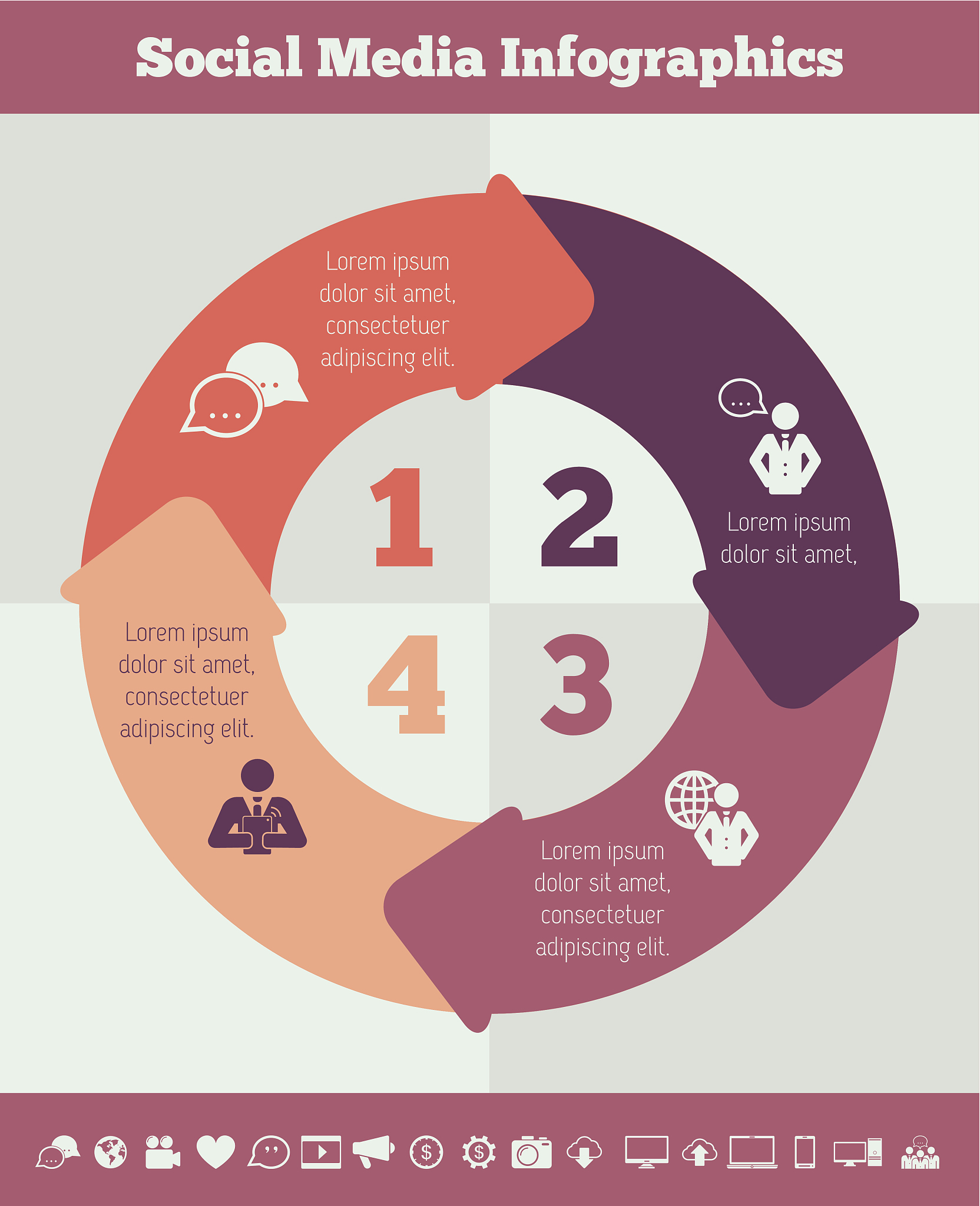 social media infographic template.