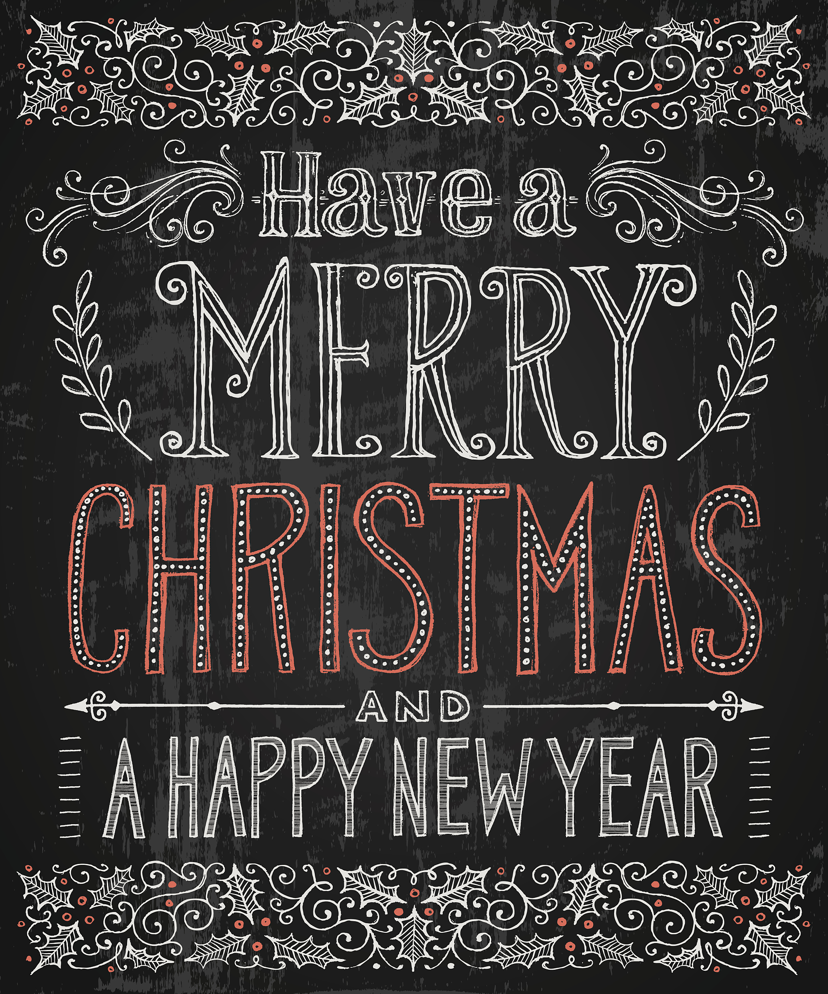 chalkboard christmas card