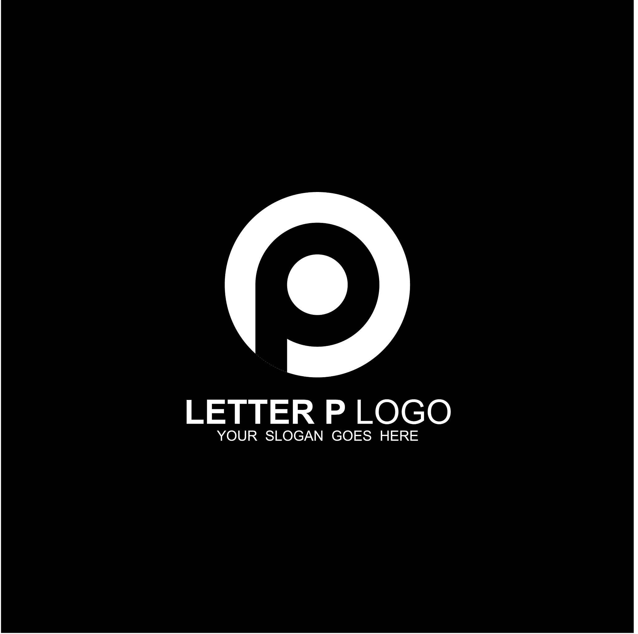 p letter initial logo design