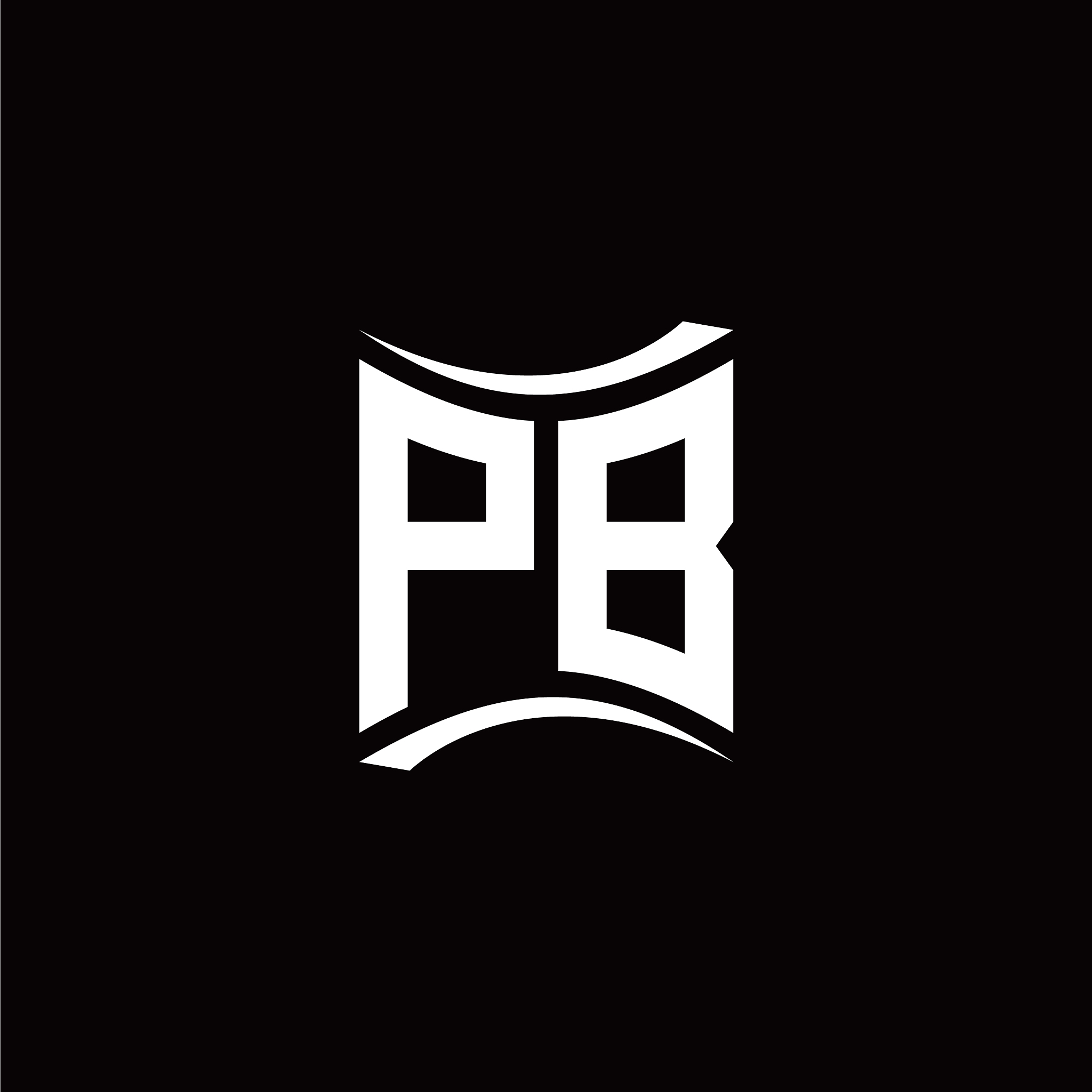 pb initial letter logo design modern template