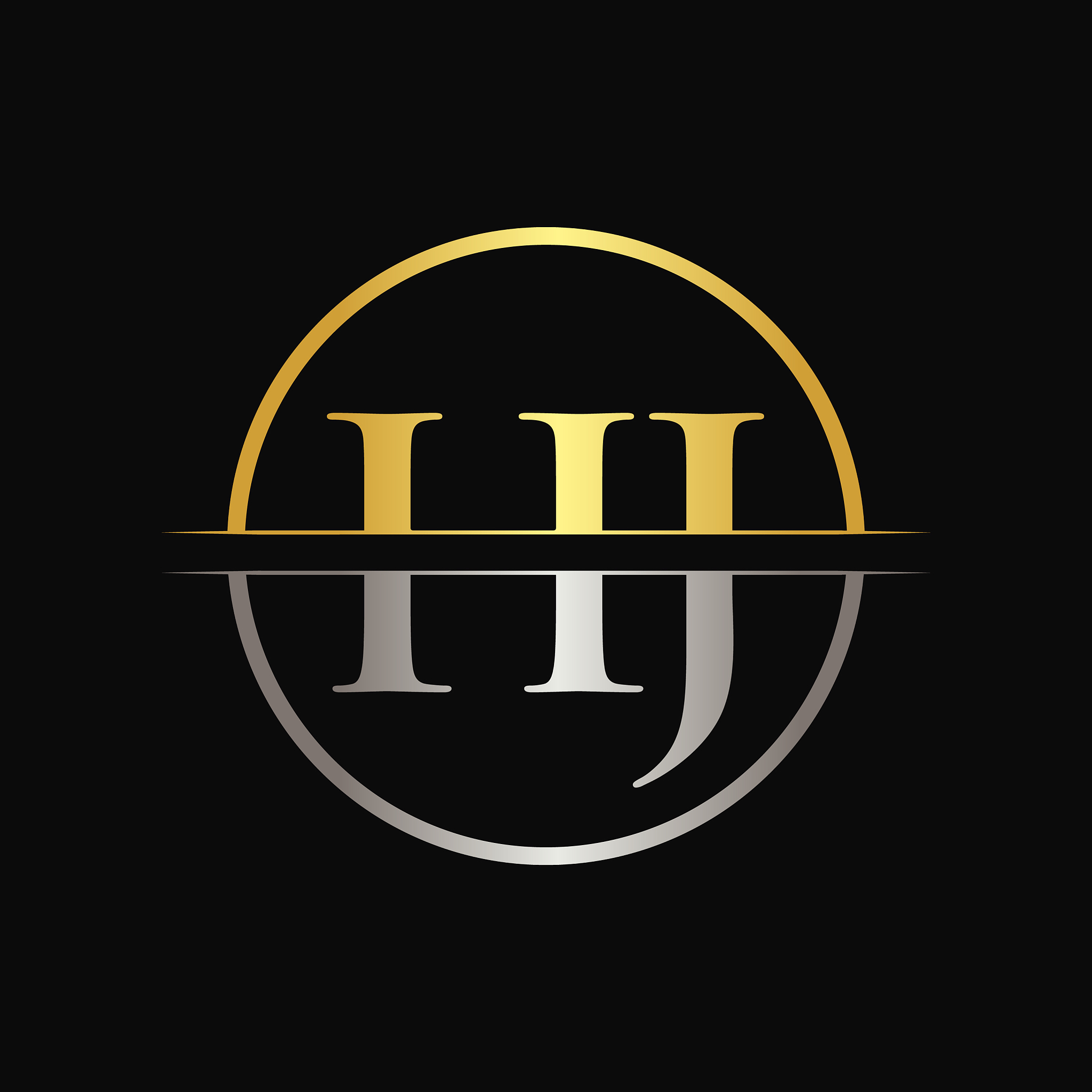 hj letter type logo design template abstract