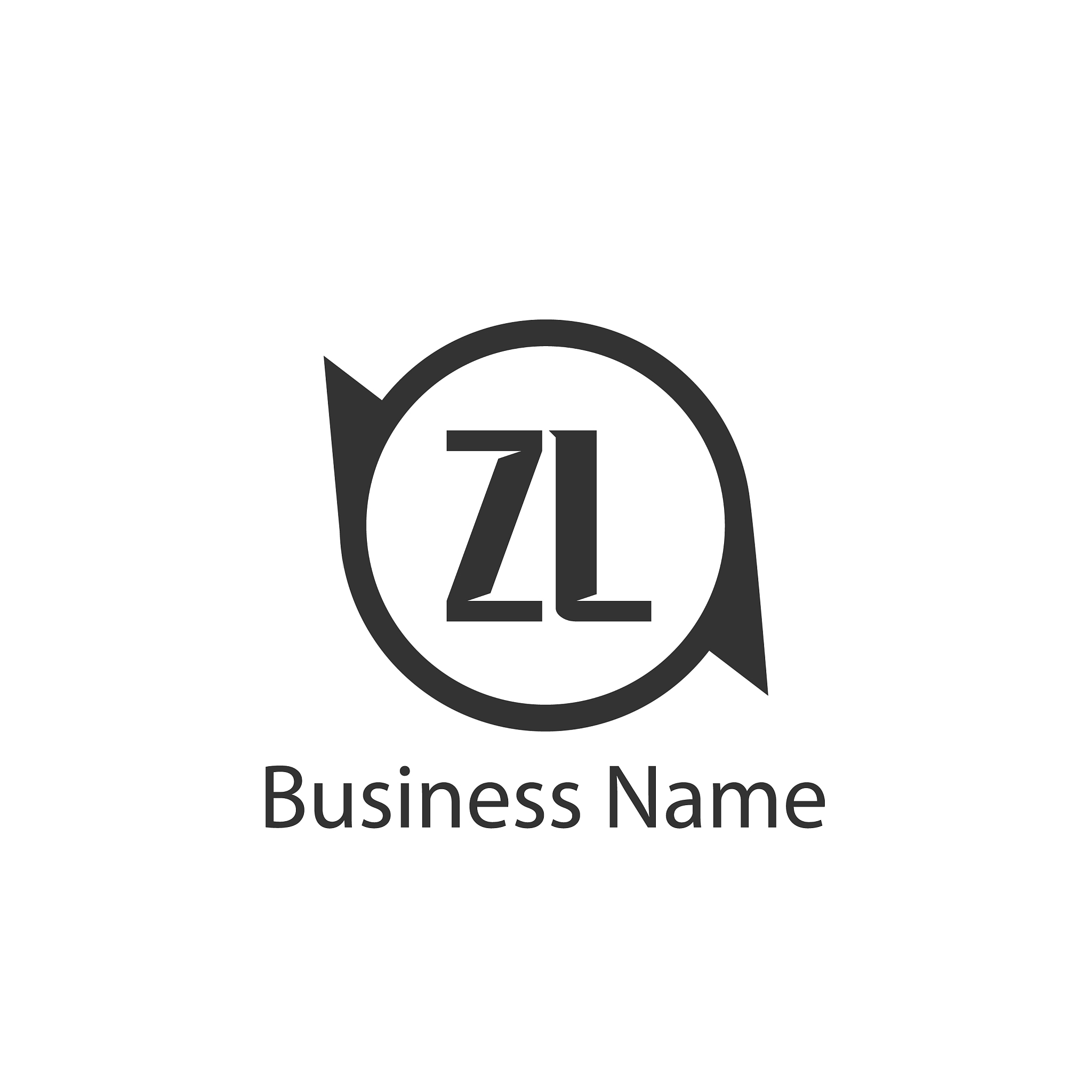 initial letter zl logo template design