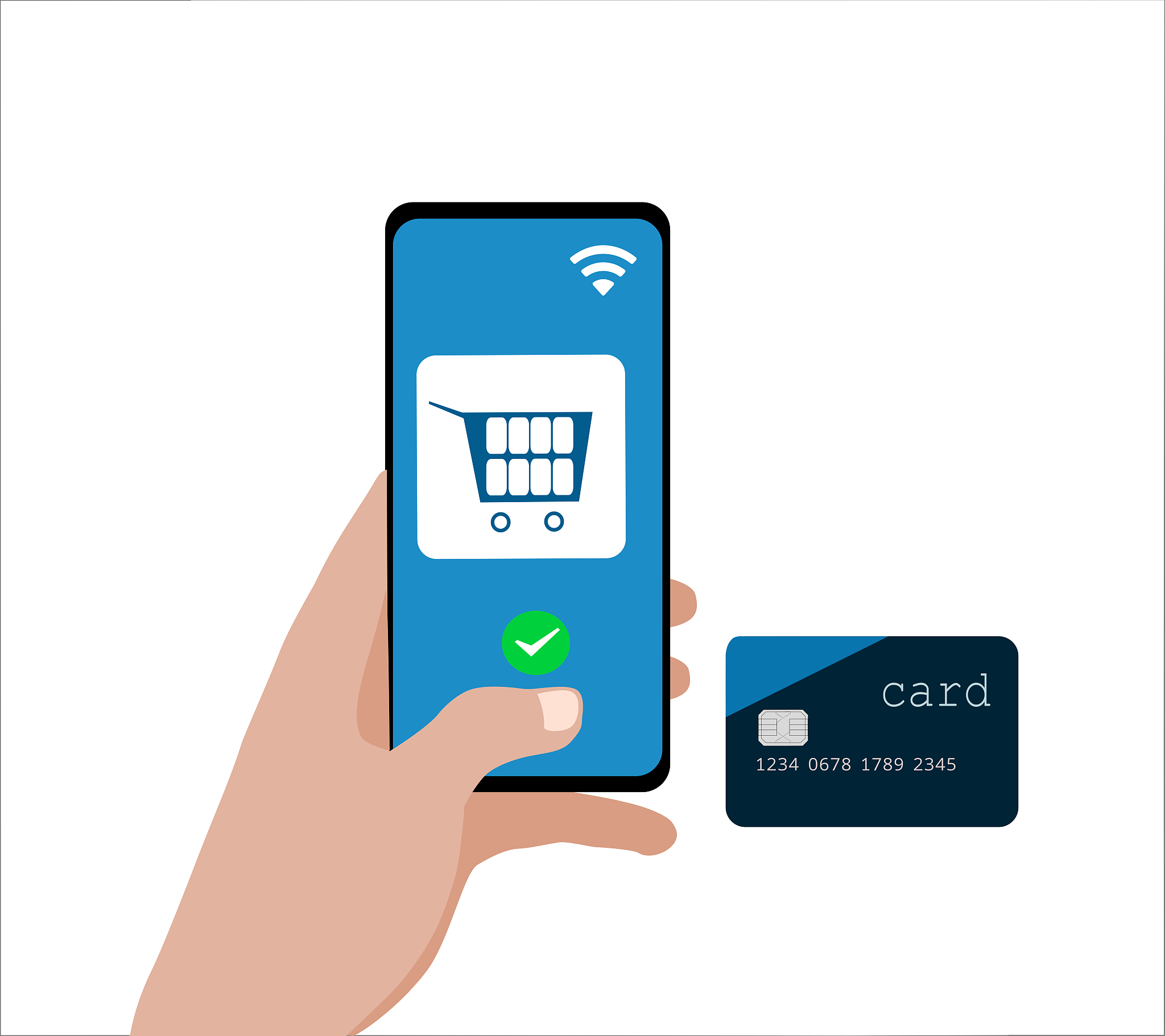 digital mobile wallet payment concept