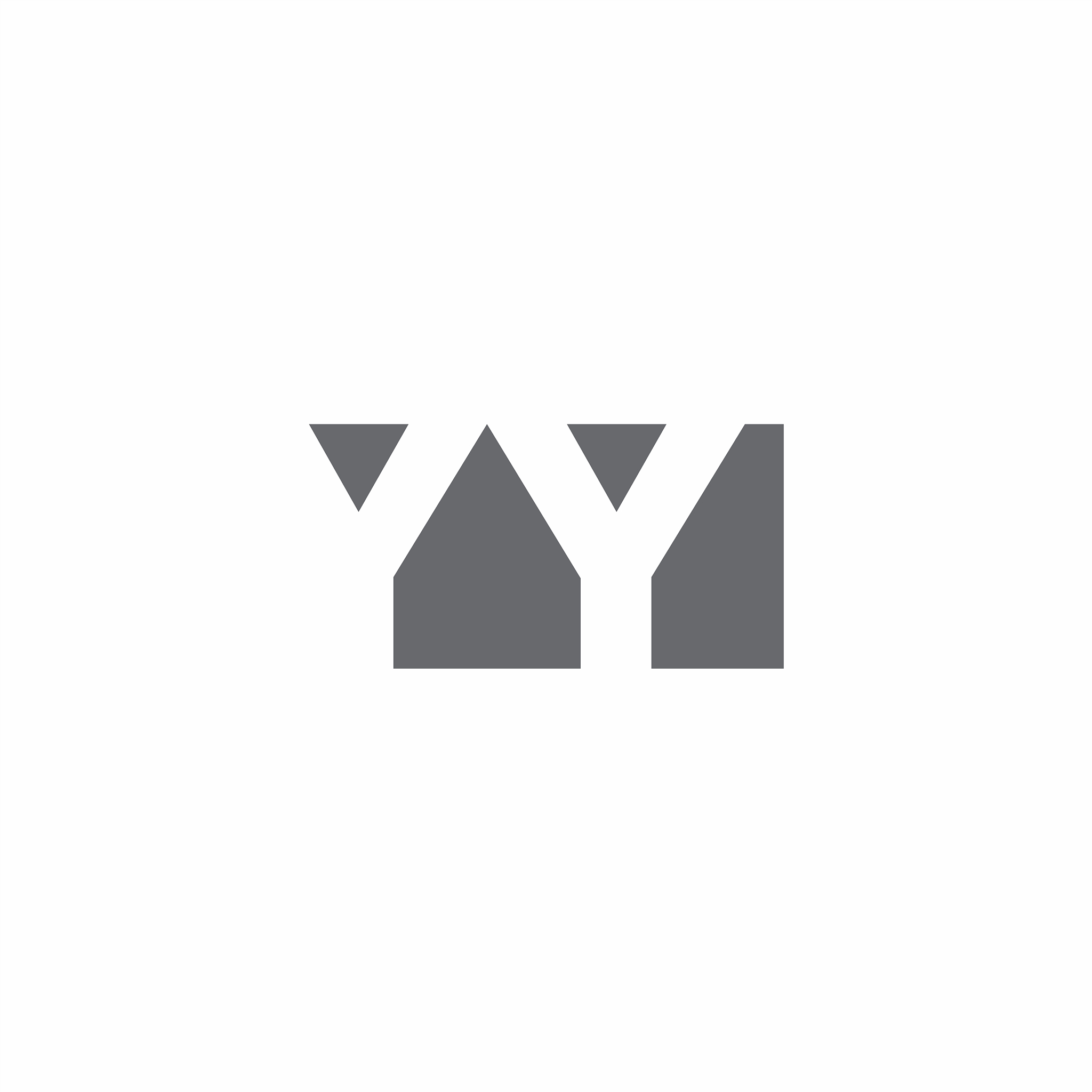 yy logo monogram with negative space style design