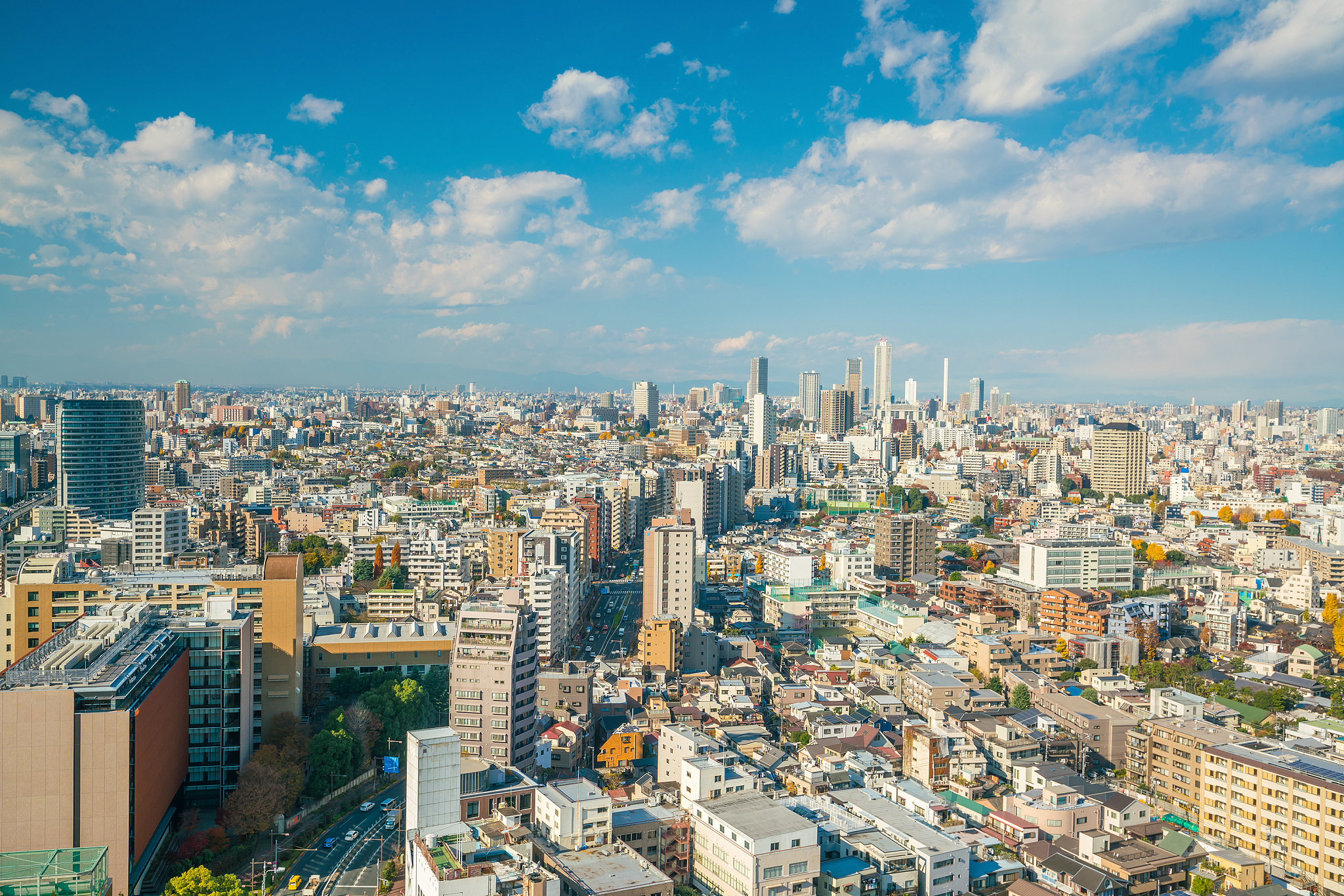 downtown tokyo skyline